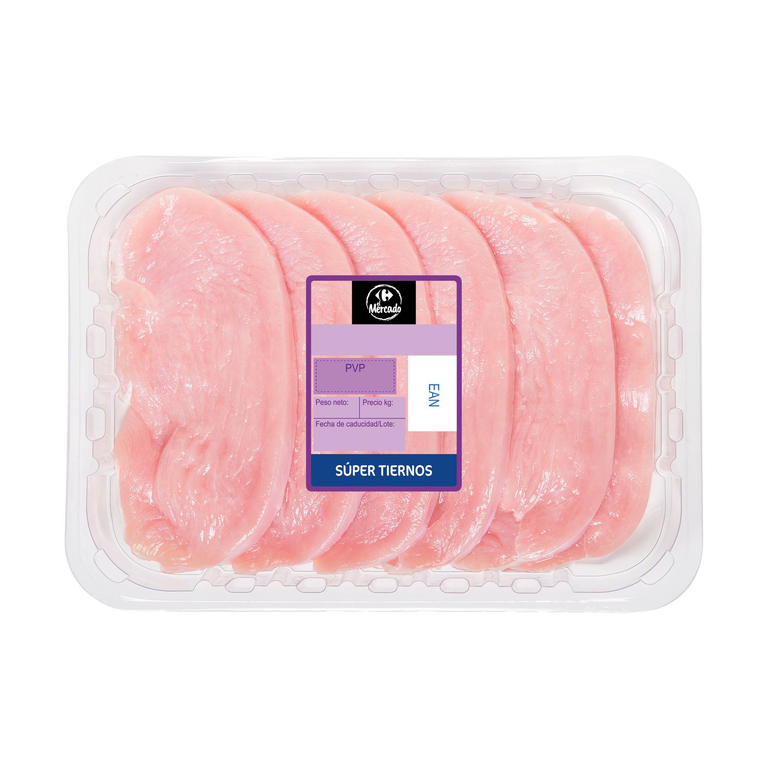 Filetes de Pechuga de Pavo Marinado Carrefour El Mercado 500 g aprox