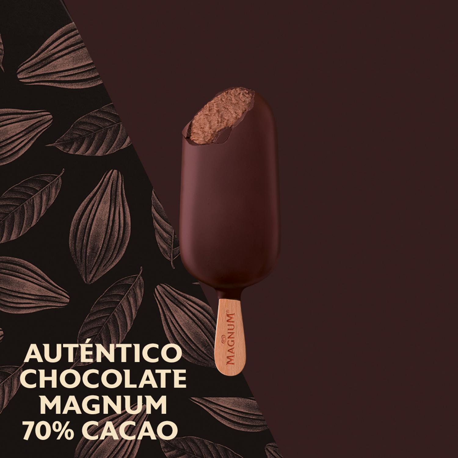 Mini bombón helado Intense Dark 70% cacao Collection Magnum sin gluten 6 ud.