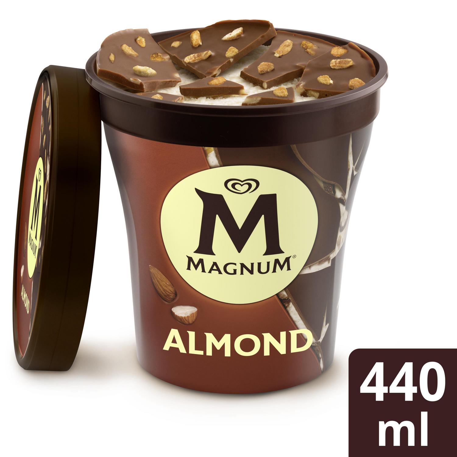 Helado de almendras Magnum sin gluten 440 ml.