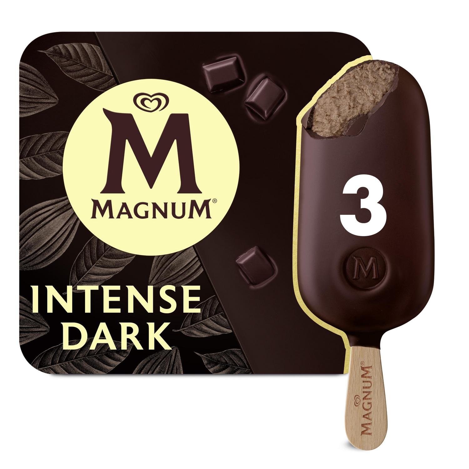 Bombón helado Intense Dark 70% cacao Collection Magnum sin gluten 3 ud.