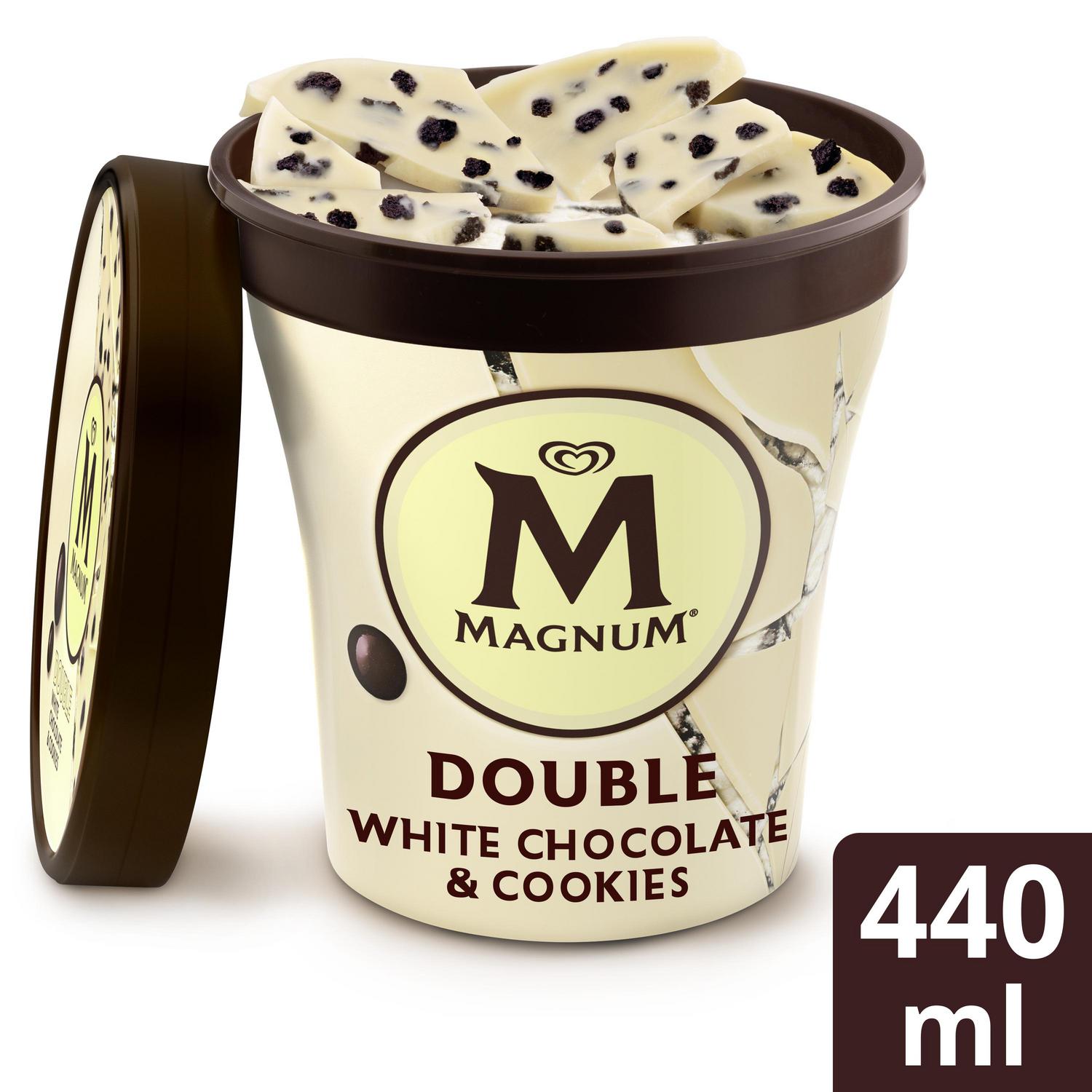 Helado Chocolate Blanco & Cookies Double Magnum 440 ml.