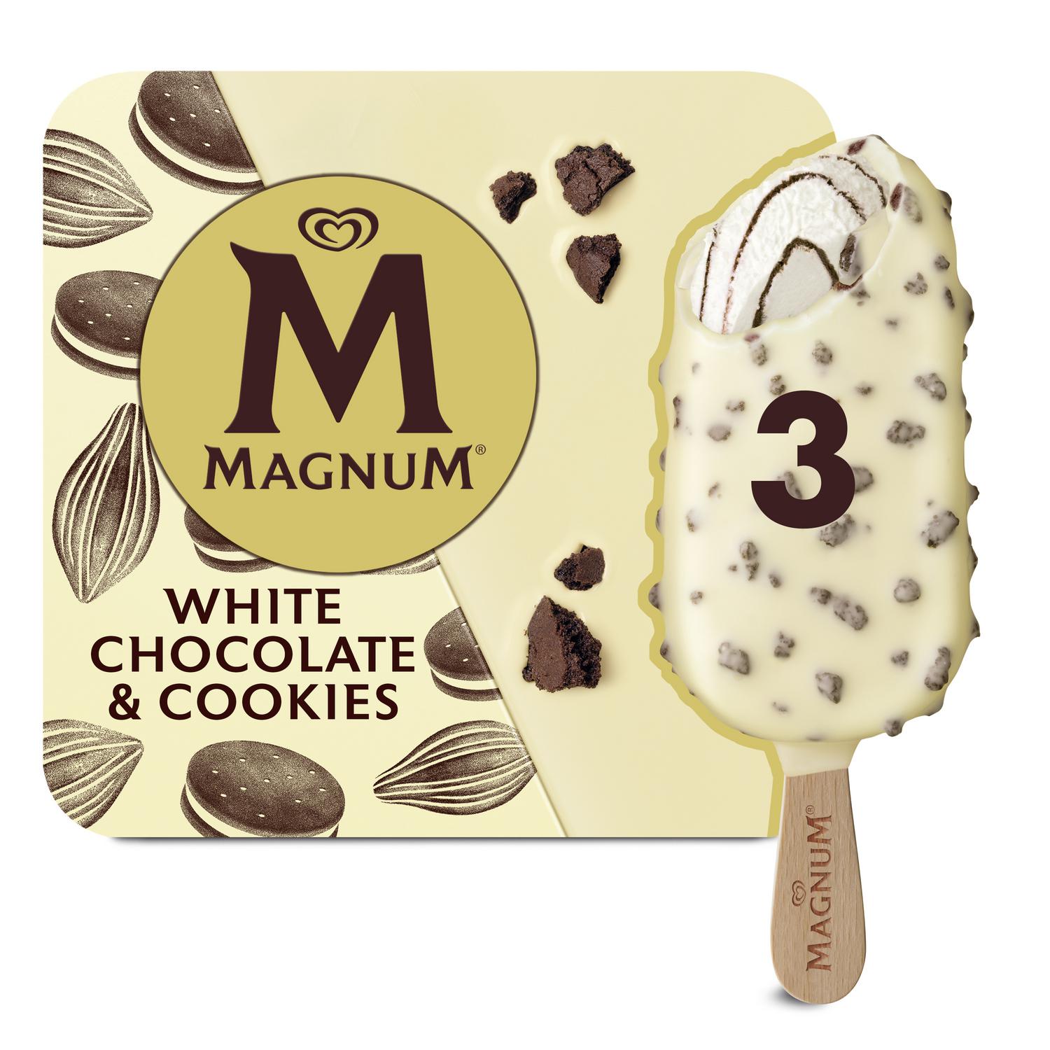 Bombón helado con chocolate blanco y galleta Collection Magnum 3 ud.