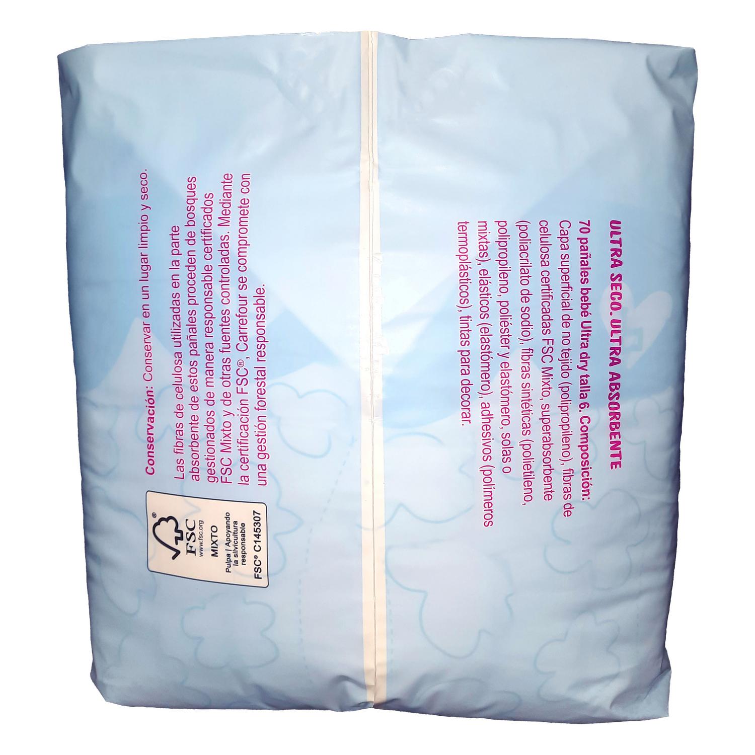 Pañales Agatha Ruiz de la Prada Ultra Dry Talla 6 (+16 kg) 70 ud. Exclusivo Carrefour