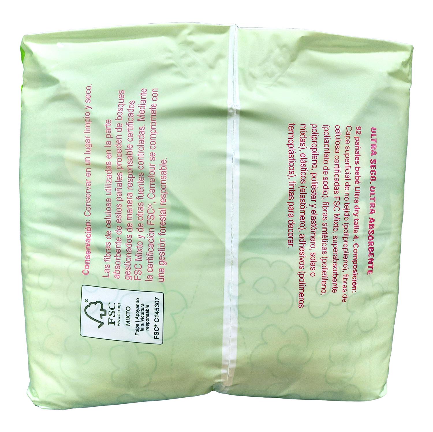 Pañales Agatha Ruiz de la Prada Ultra Dry Talla 4 (8-16 kg) 92 ud. Exclusivo Carrefour