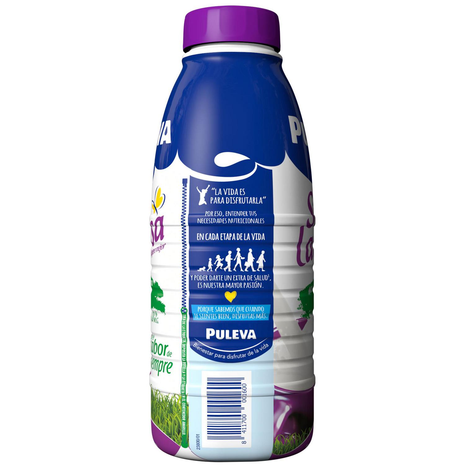 Leche semidesnatada Puleva sin lactosa botella 1 l.