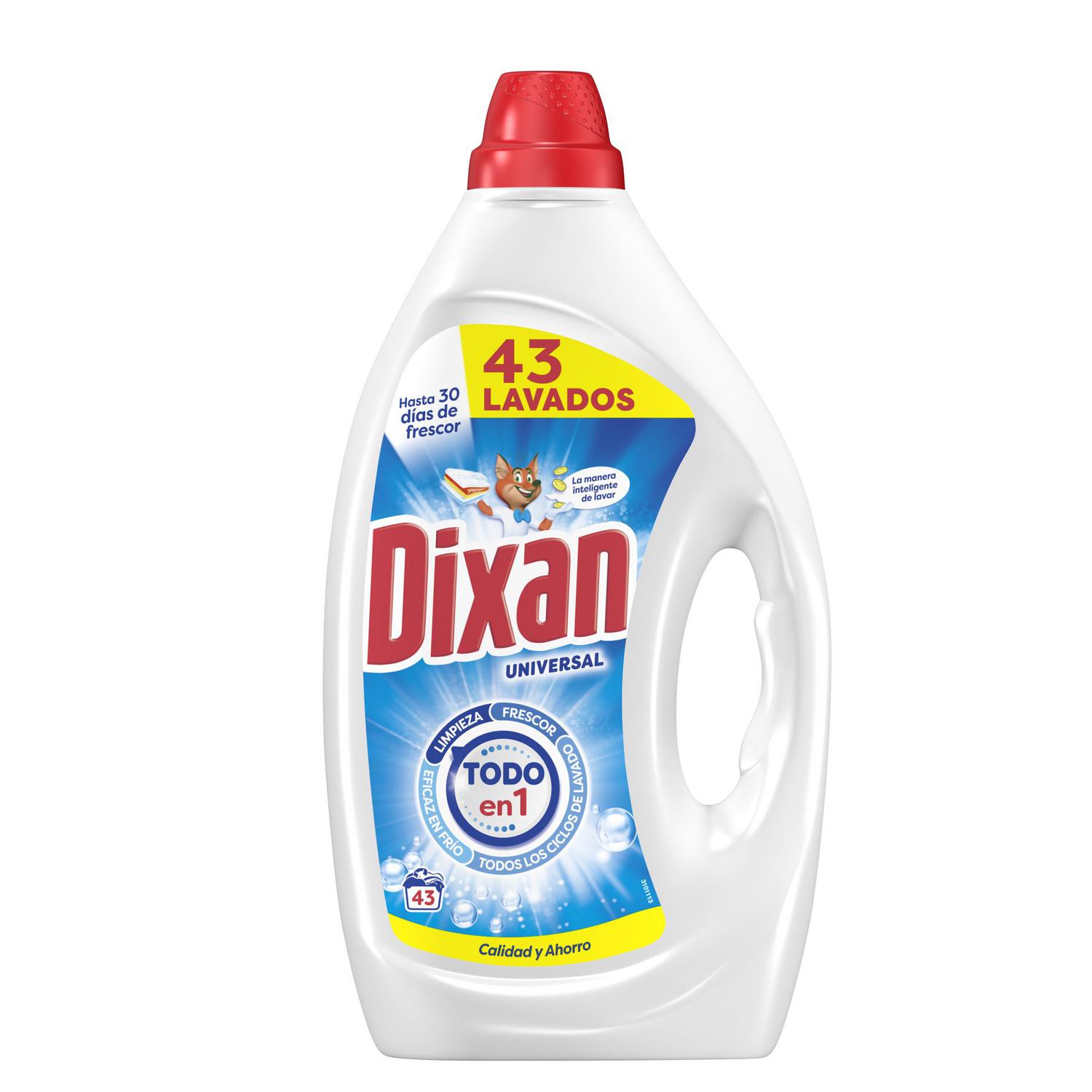 Detergente líquido Dixan 43 lavados.
