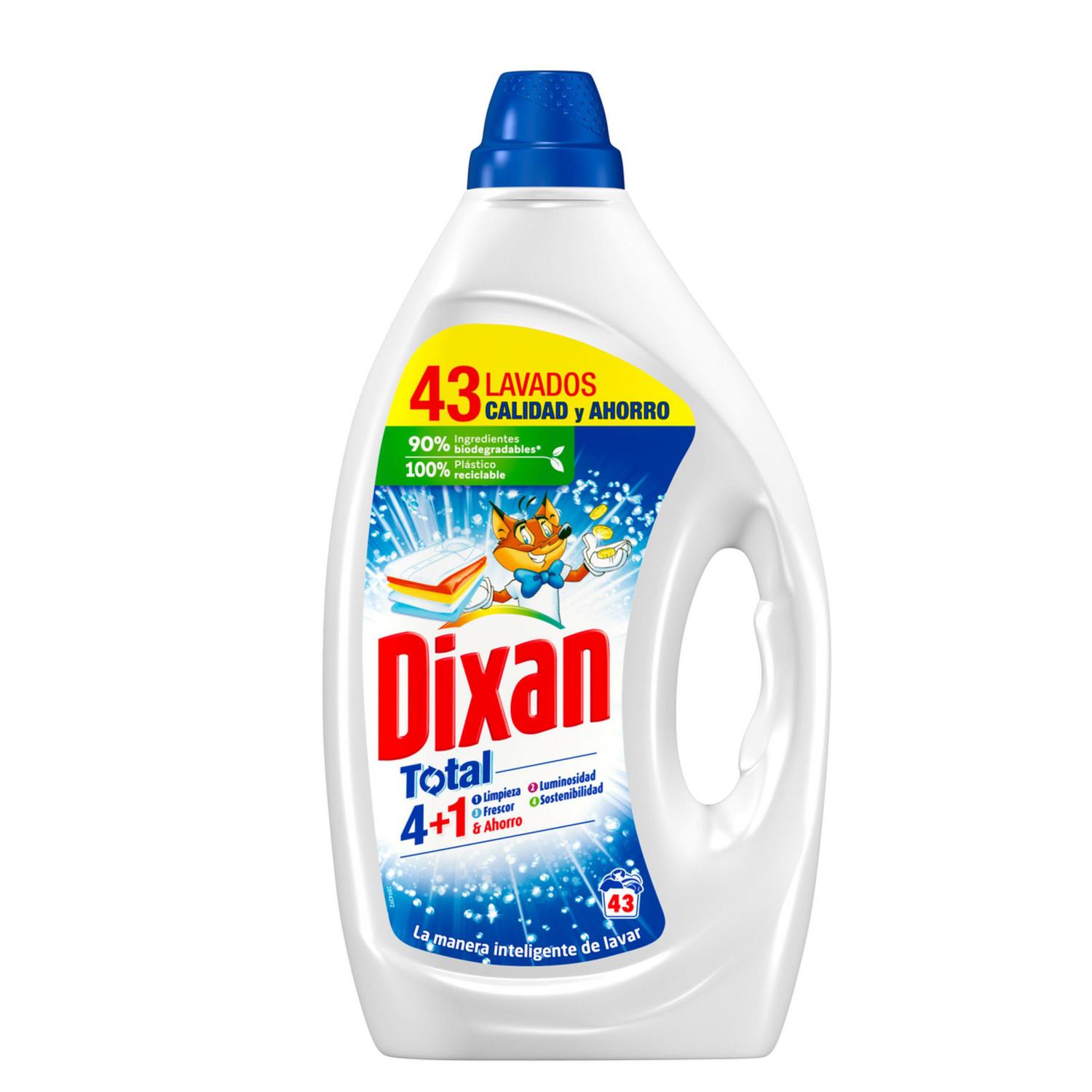 Detergente líquido Dixan 43 lavados.