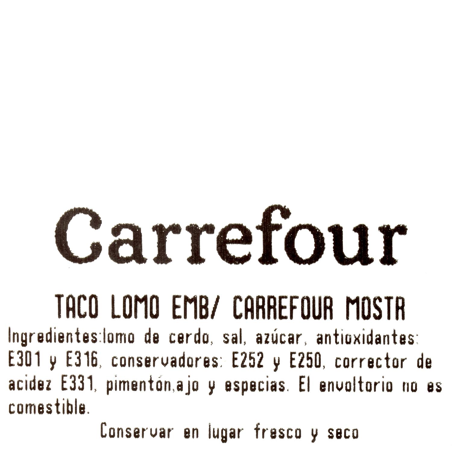 Lomo Embuchado Salamanca Carrefour taco de 400 g aprox