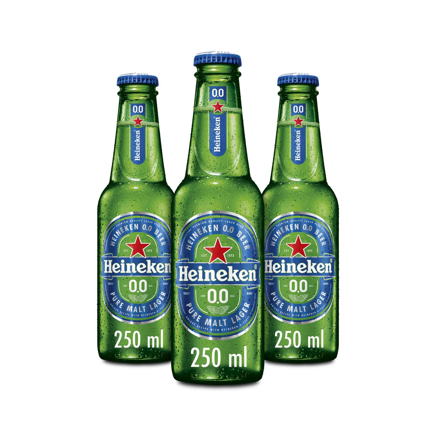 Cerveza Heineken 0,0 sin alcohol pack 6 botellas 25 cl.