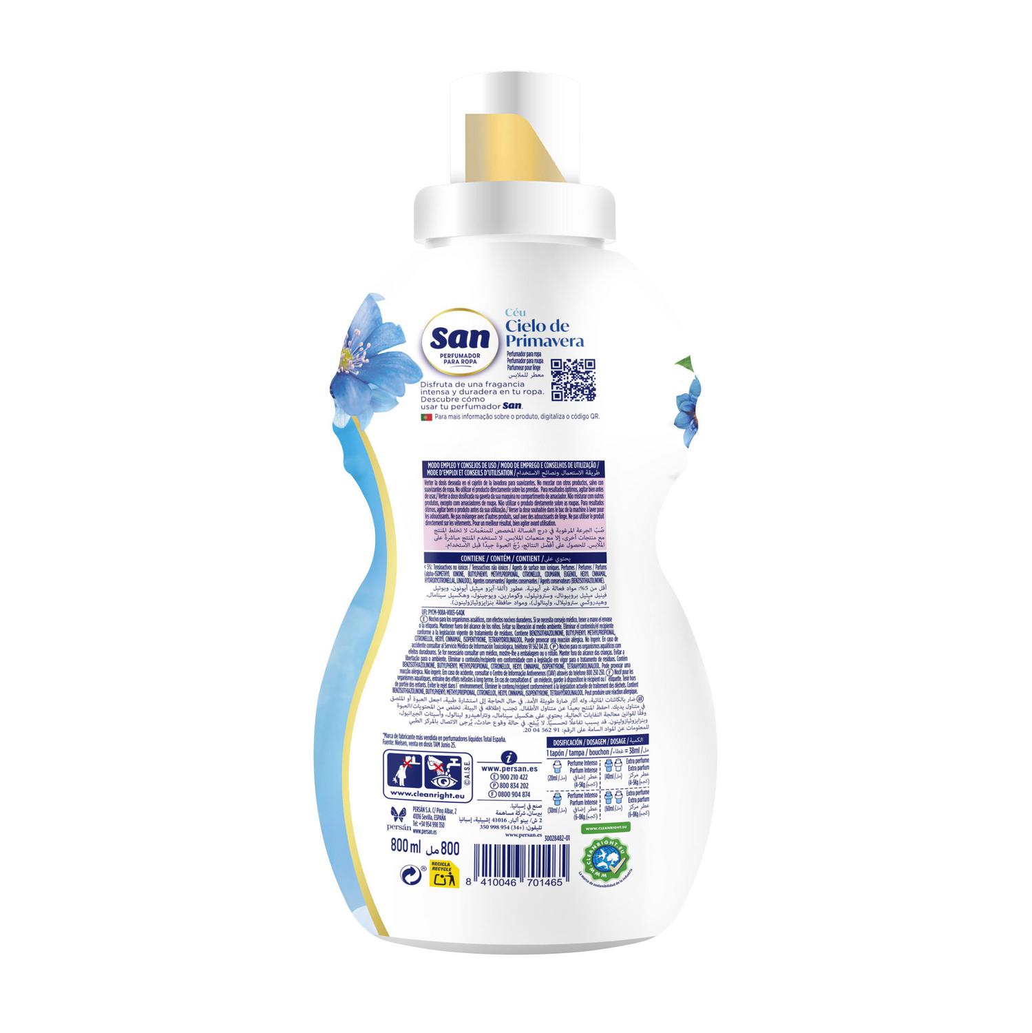 Perfumador para ropa cielo de primavera San 40 lavados.