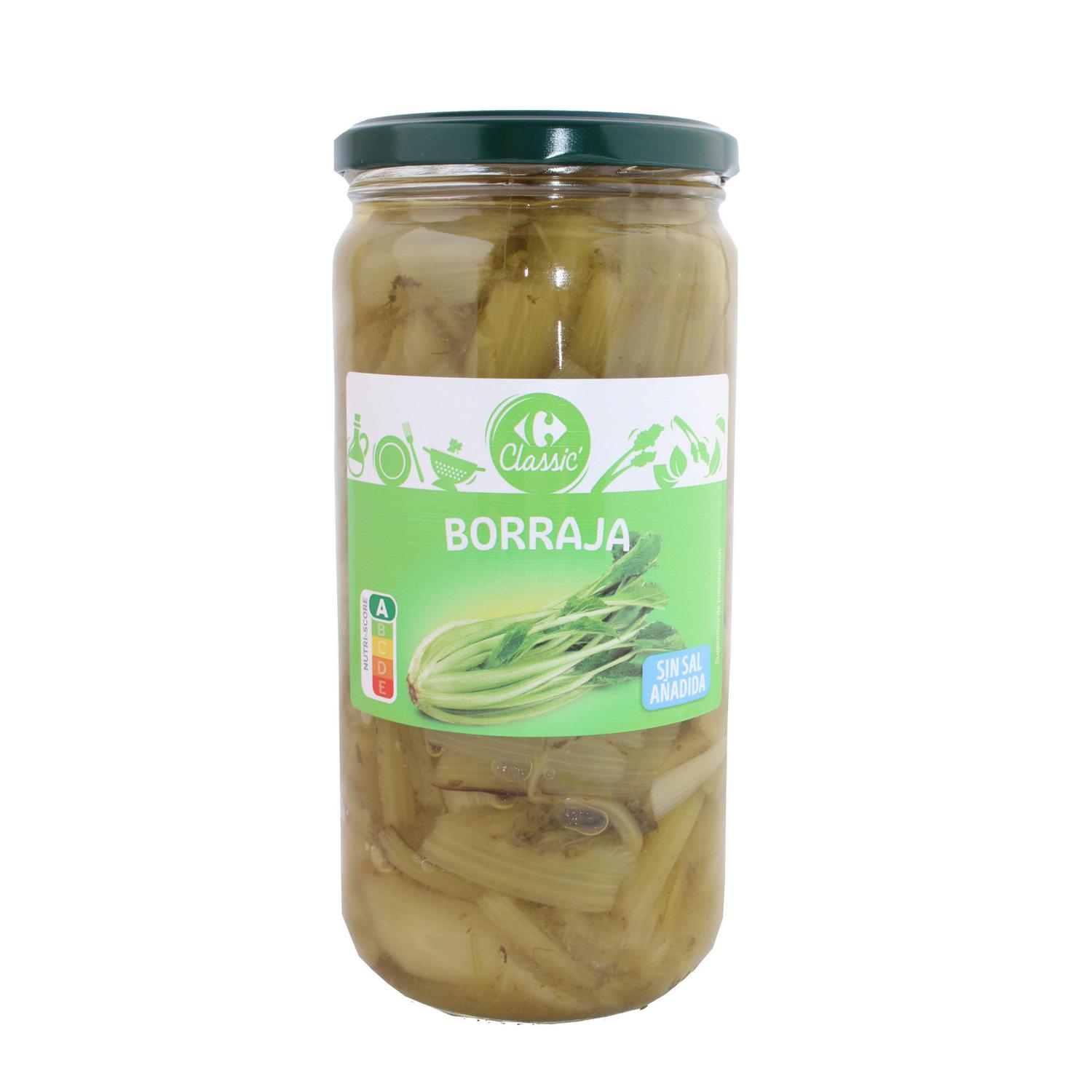 Borraja Classic Carrefour sin sal añadida 400 g.