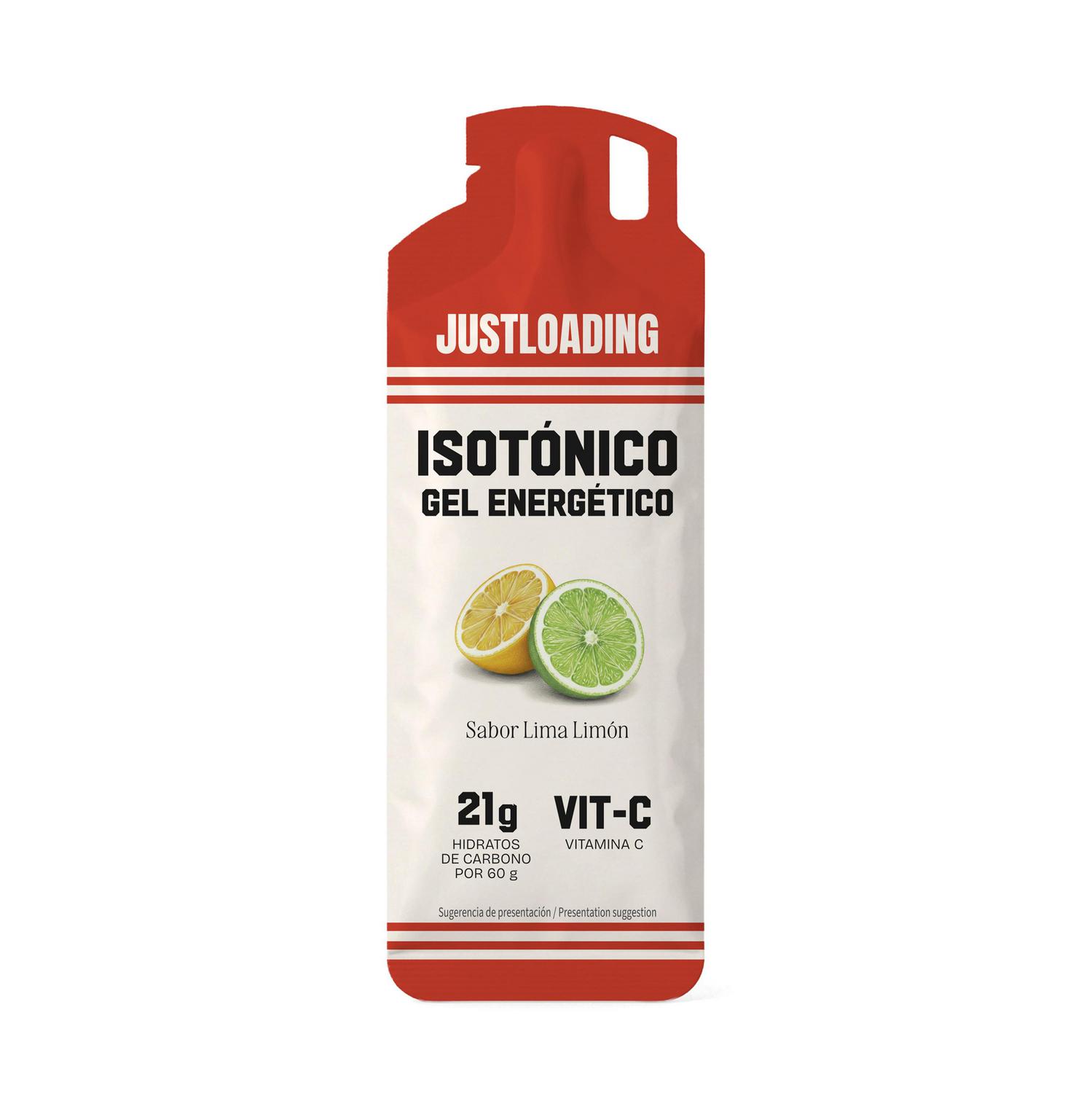 Gel isotónico energético agua de mar lima limón Just Loading sin gluten 60 g.
