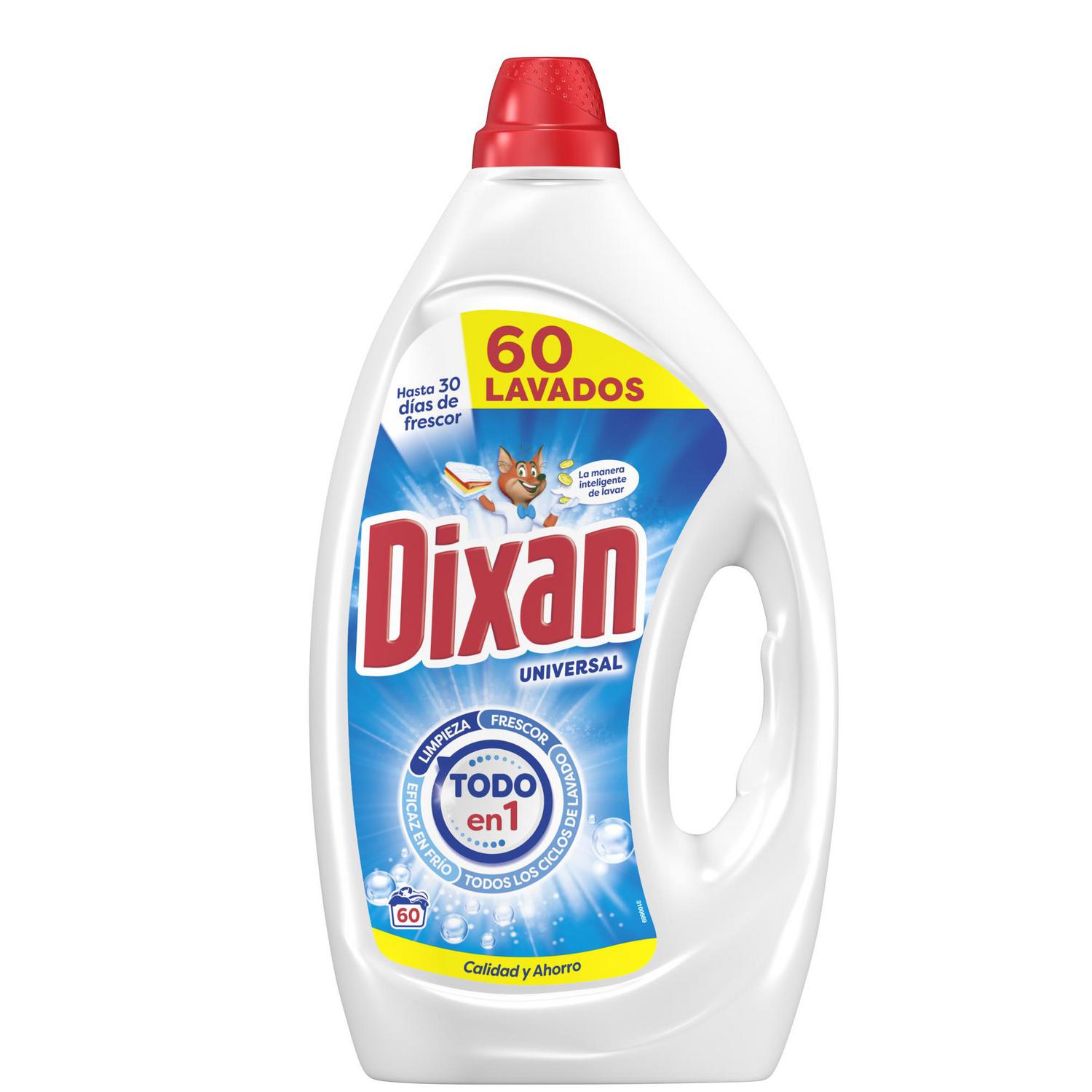 Detergente líquido Dixan 60 lavados.