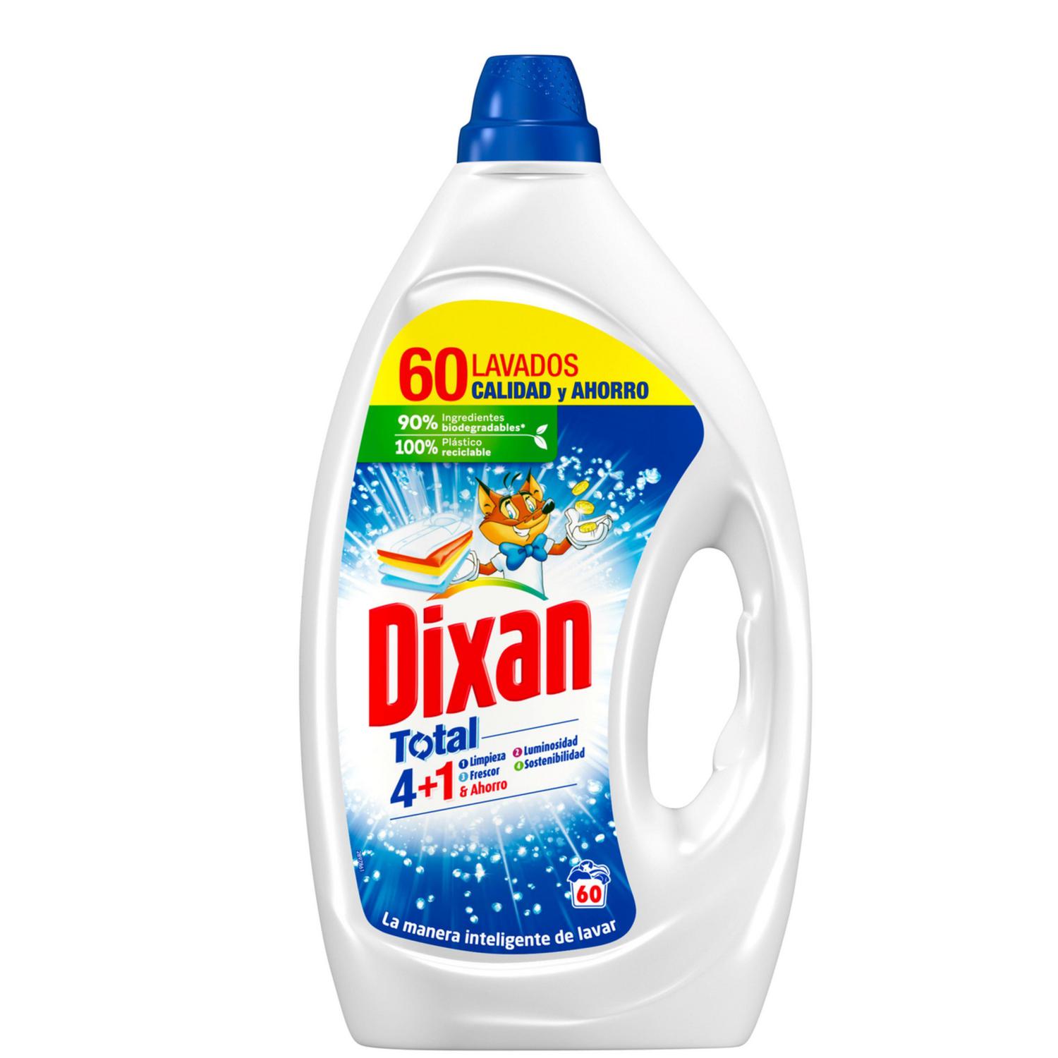 Detergente líquido Dixan 60 lavados.