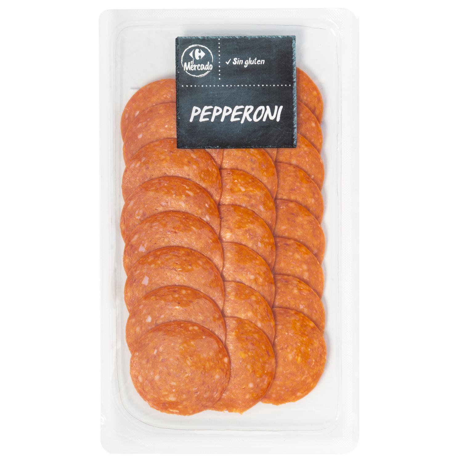 Pepperoni en lonchas Carrefour El Mercado sin gluten 75 g