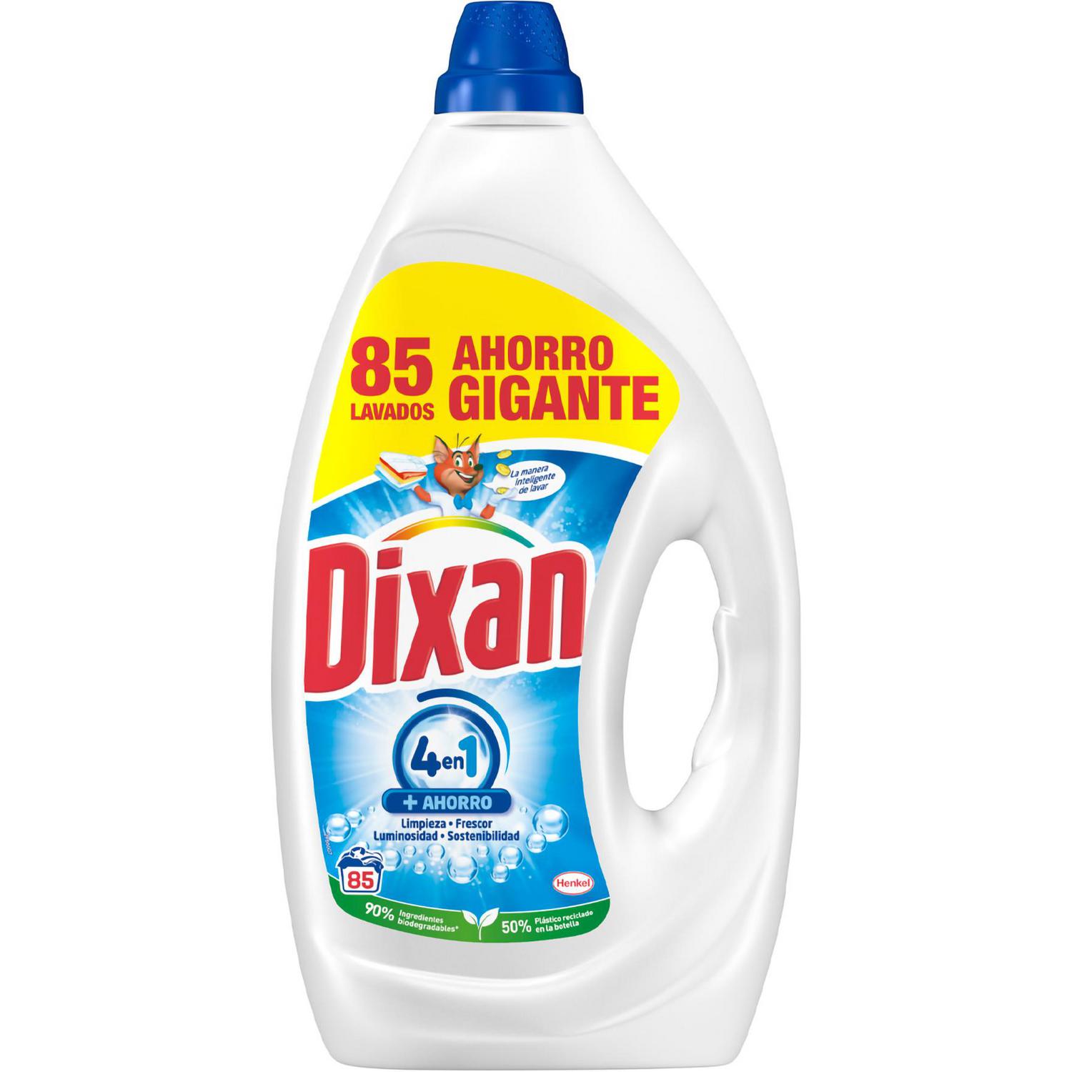 Detergente líquido universal Dixan 85 lavados.