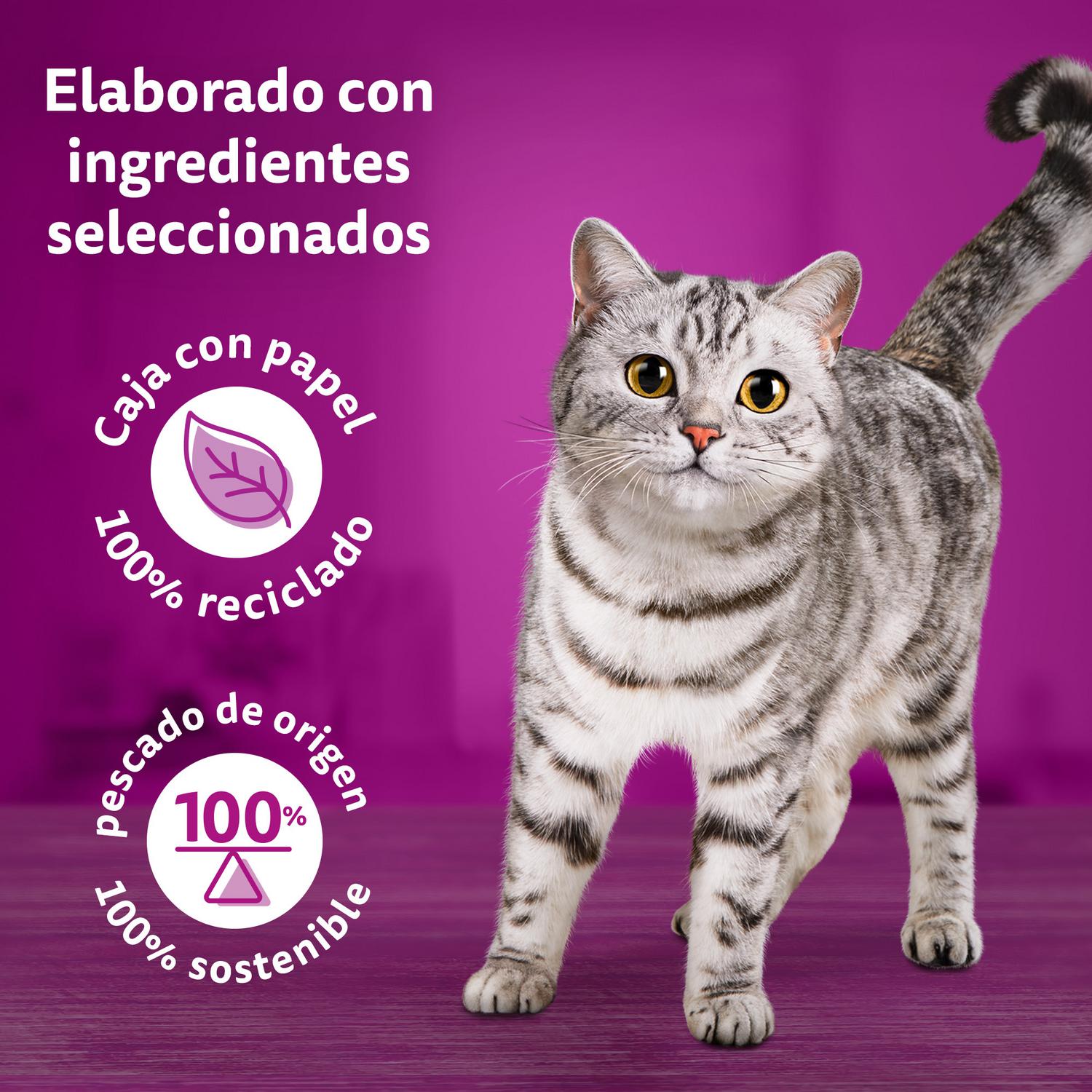 Comida húmeda de carne y pescado para gato  Whiskas 4x85 g
