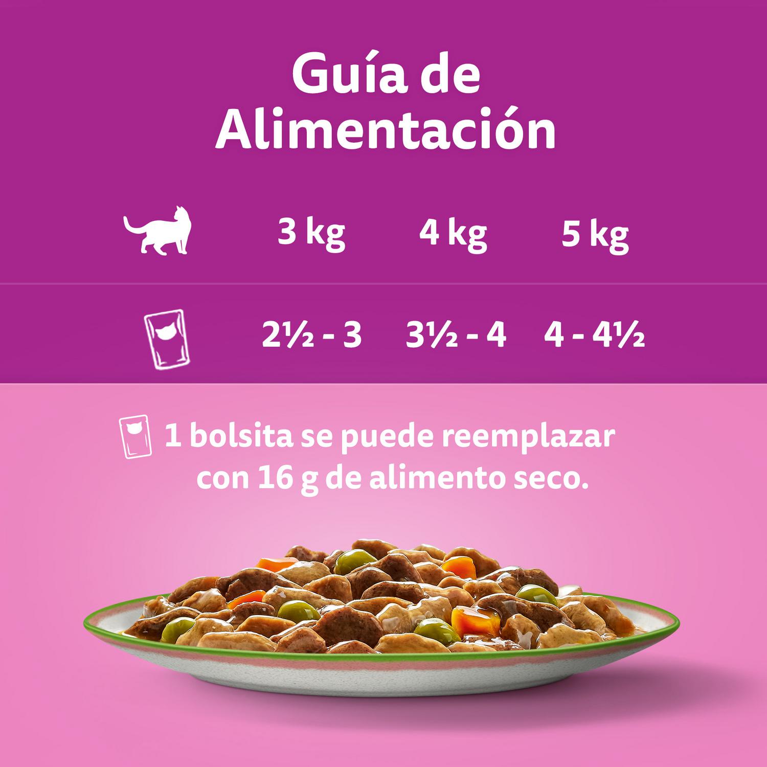 Comida húmeda de carne y pescado para gato  Whiskas 4x85 g