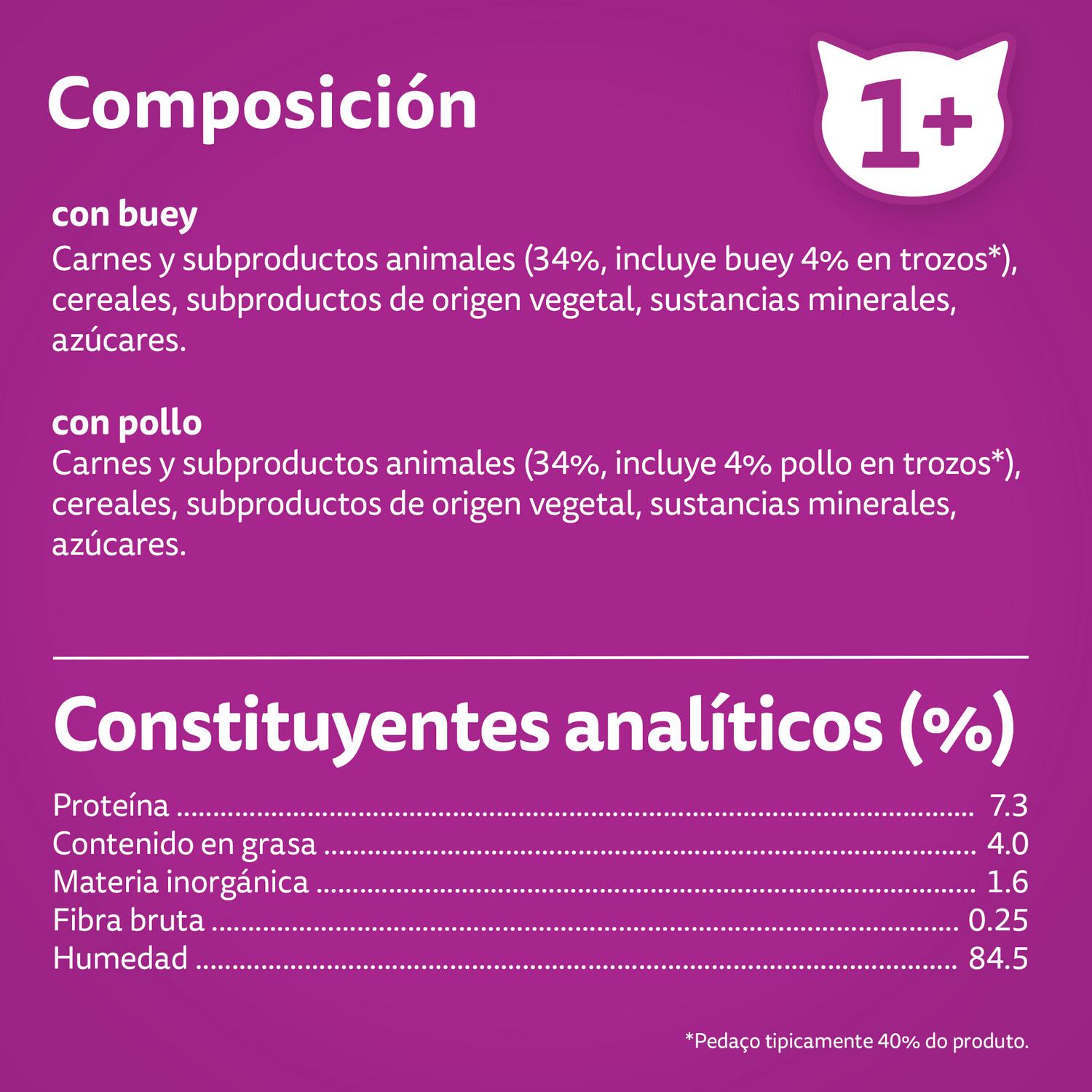 Comida húmeda en salsa selección clásicos para gato adulto Whiskas 4x85 g