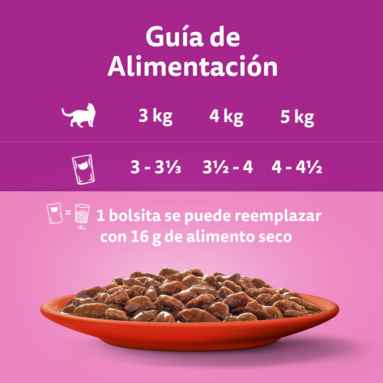 Comida húmeda en salsa selección clásicos para gato adulto Whiskas 4x85 g