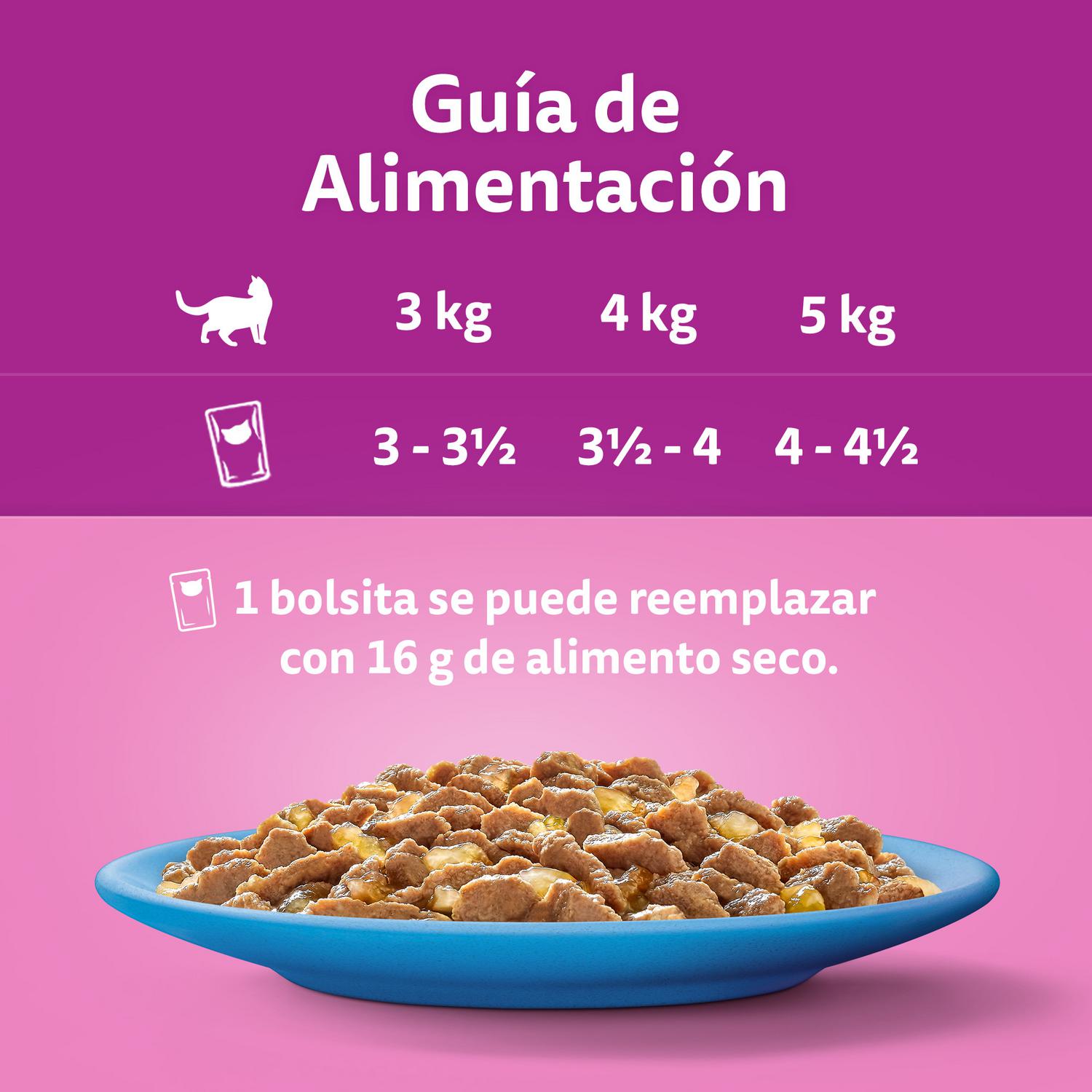 Comida húmeda en gelatina selección pescados para gato adulto Whiskas 4x85 g