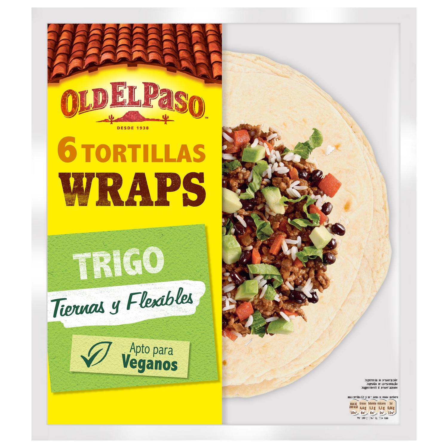 Tortillas de trigo wraps Old el Paso 350 g.