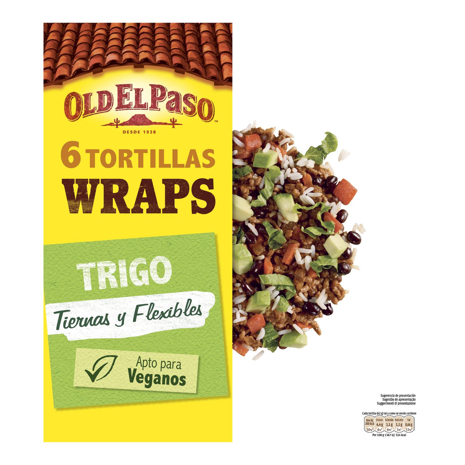 Tortillas de trigo wraps Old el Paso 350 g.