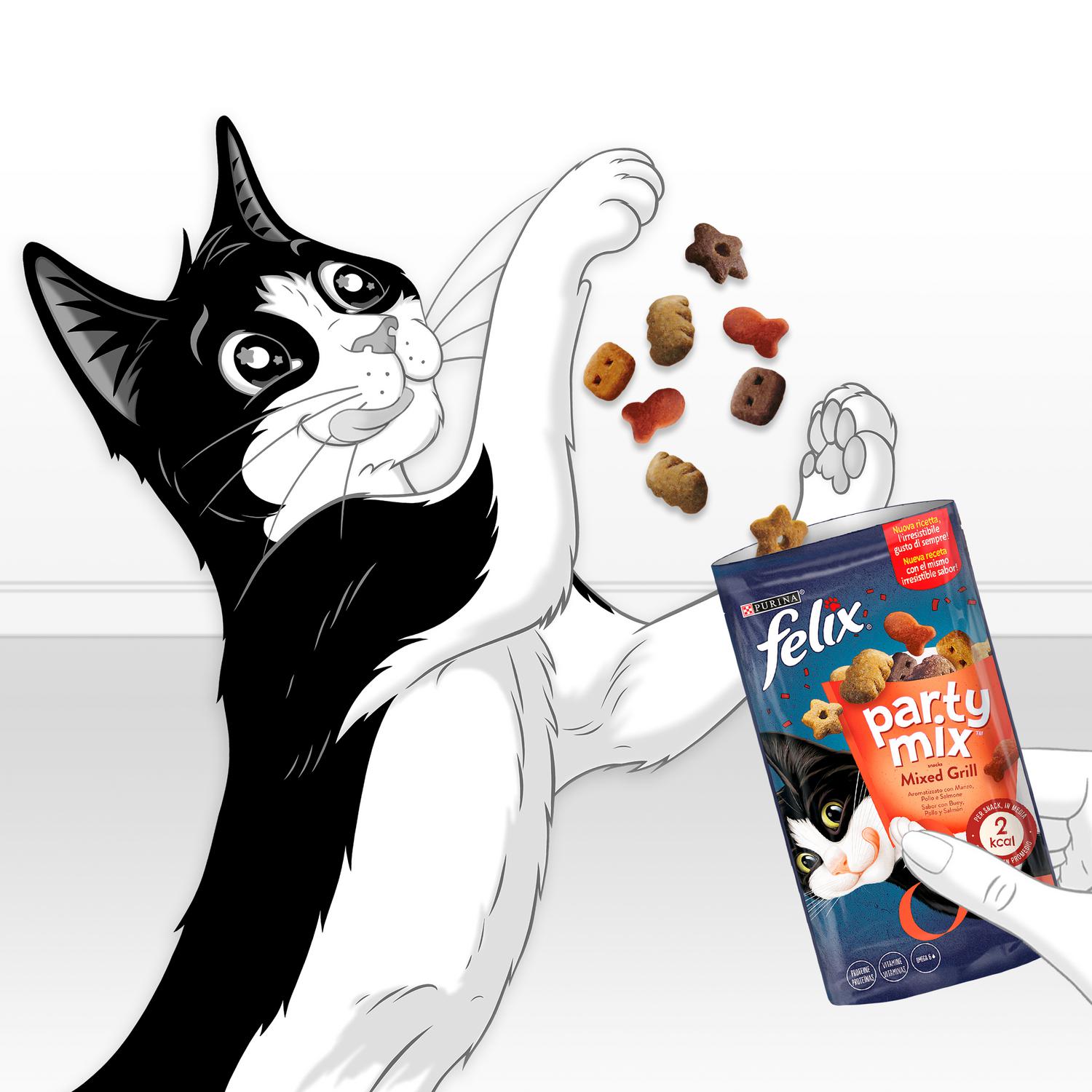 Snack para gato Purina Felix Party Mix Grill 60 g