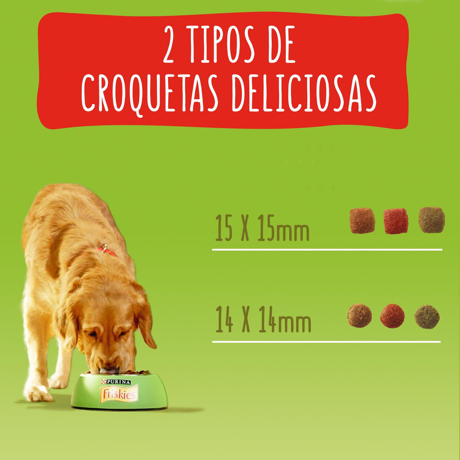 Pienso de buey, cereales y verduras para perro adulto  Purina Friskies 15 kg.