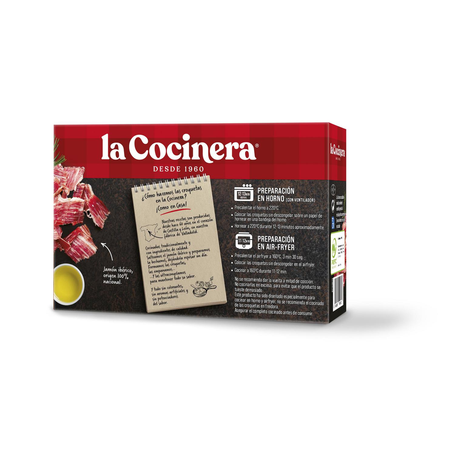 Croquetas de jamón ibérico La cocinera 340 g.