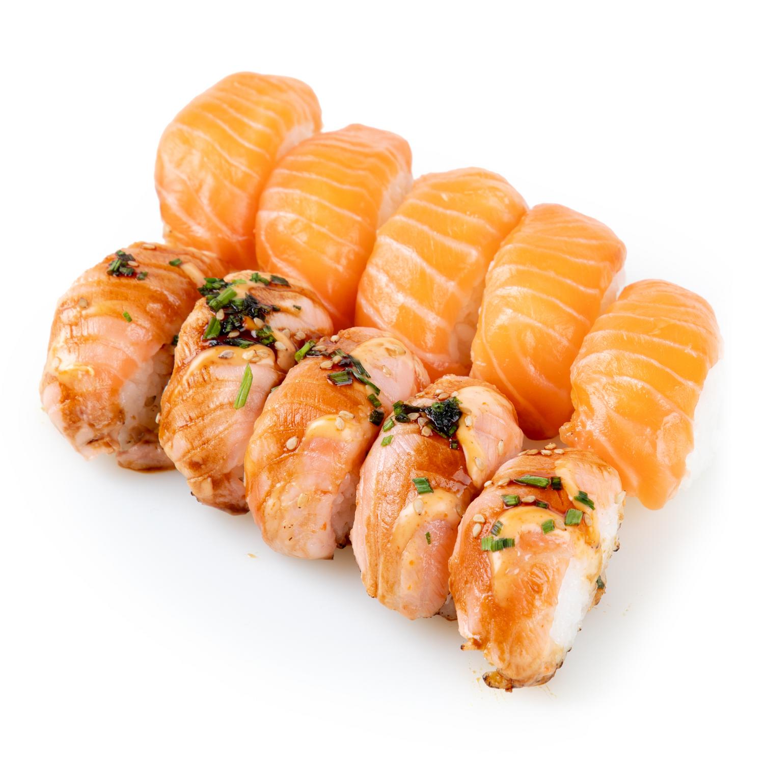 Mix Nigiri de Salmón Flameado Sushi Daily 10 Ud.