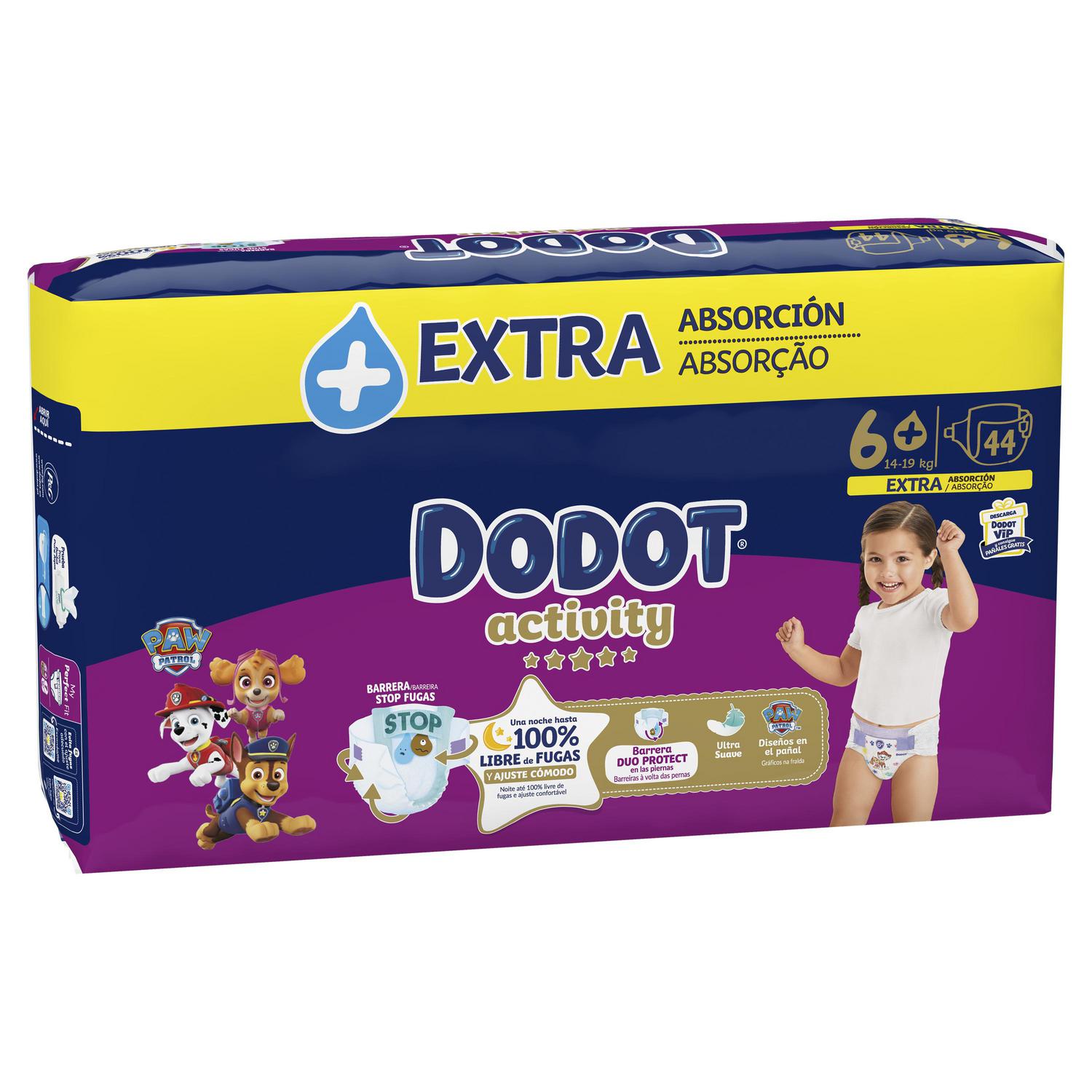 Pañales Dodot Activity T6 (14+ Kg) 44 ud.