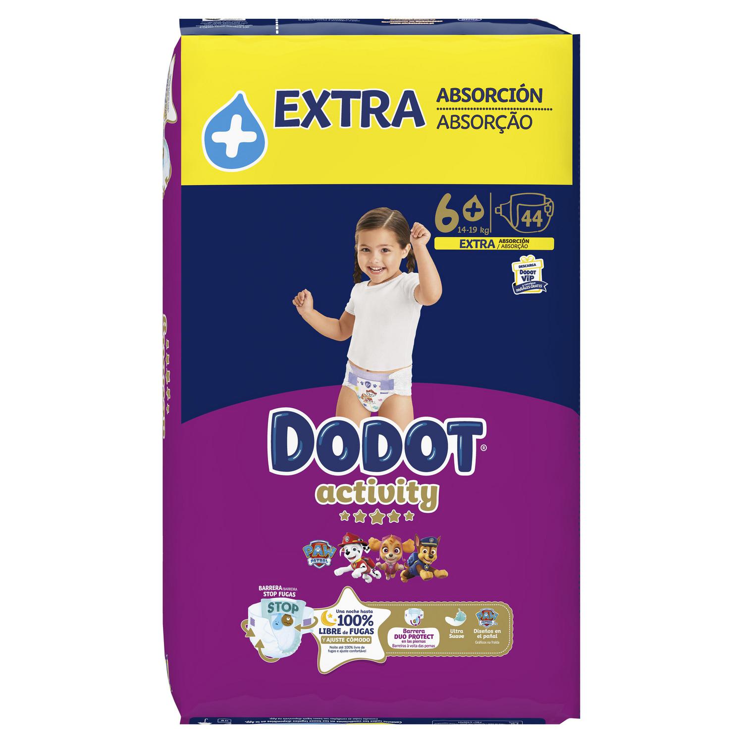 Pañales Dodot Activity T6 (14+ Kg) 44 ud.