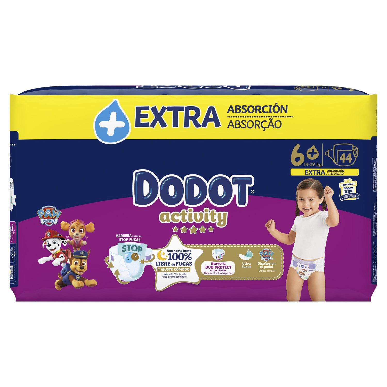 Pañales Dodot Activity T6 (14+ Kg) 44 ud.
