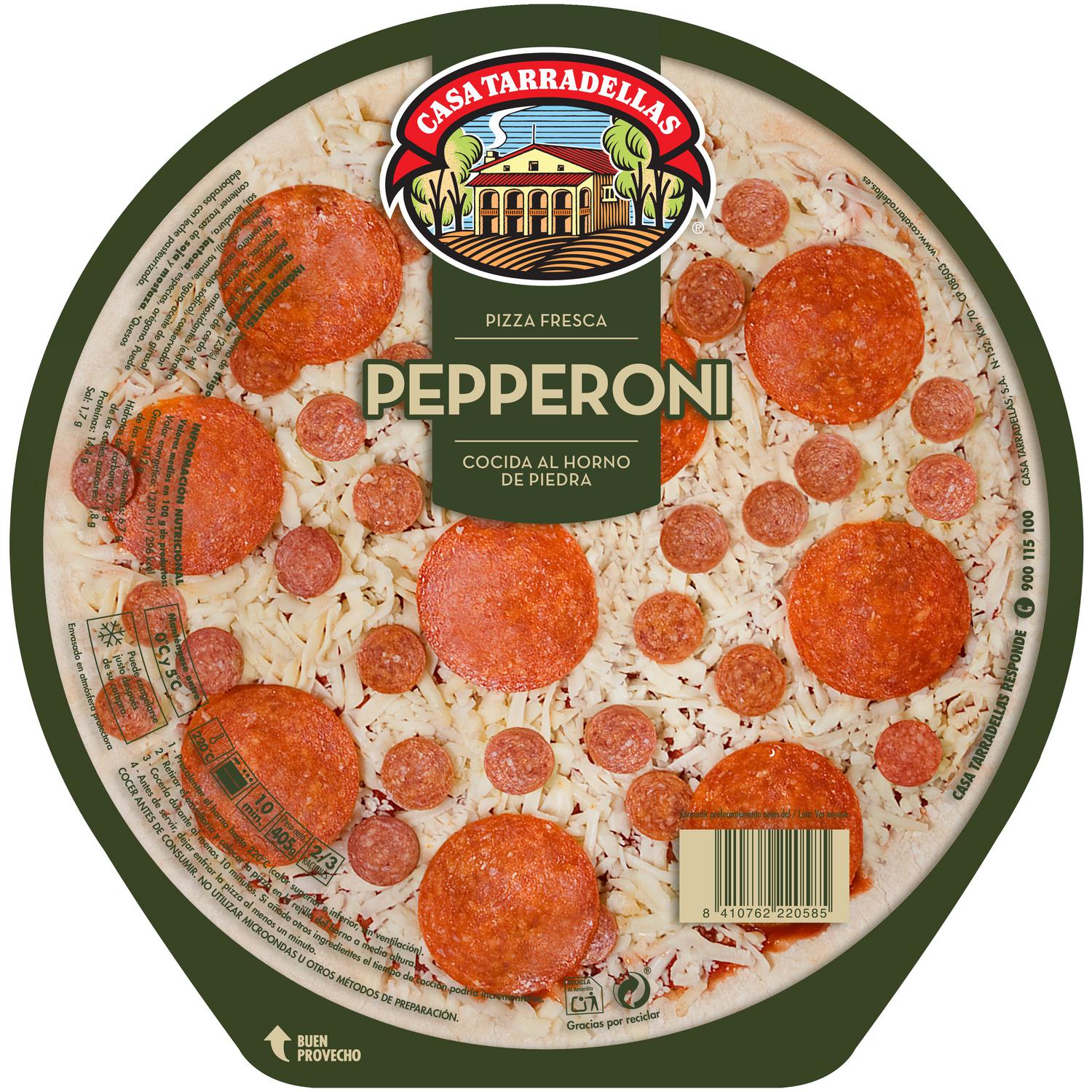 Pizza de pepperoni Casa Tarradellas 405 g