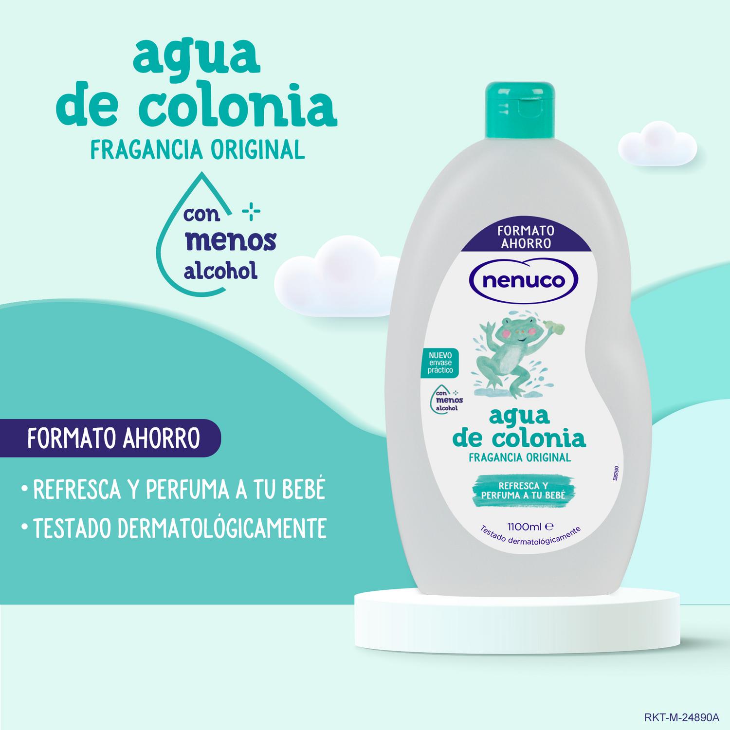 Agua de colonia fragancia original con menos alcohol Nenuco 1100 ml.