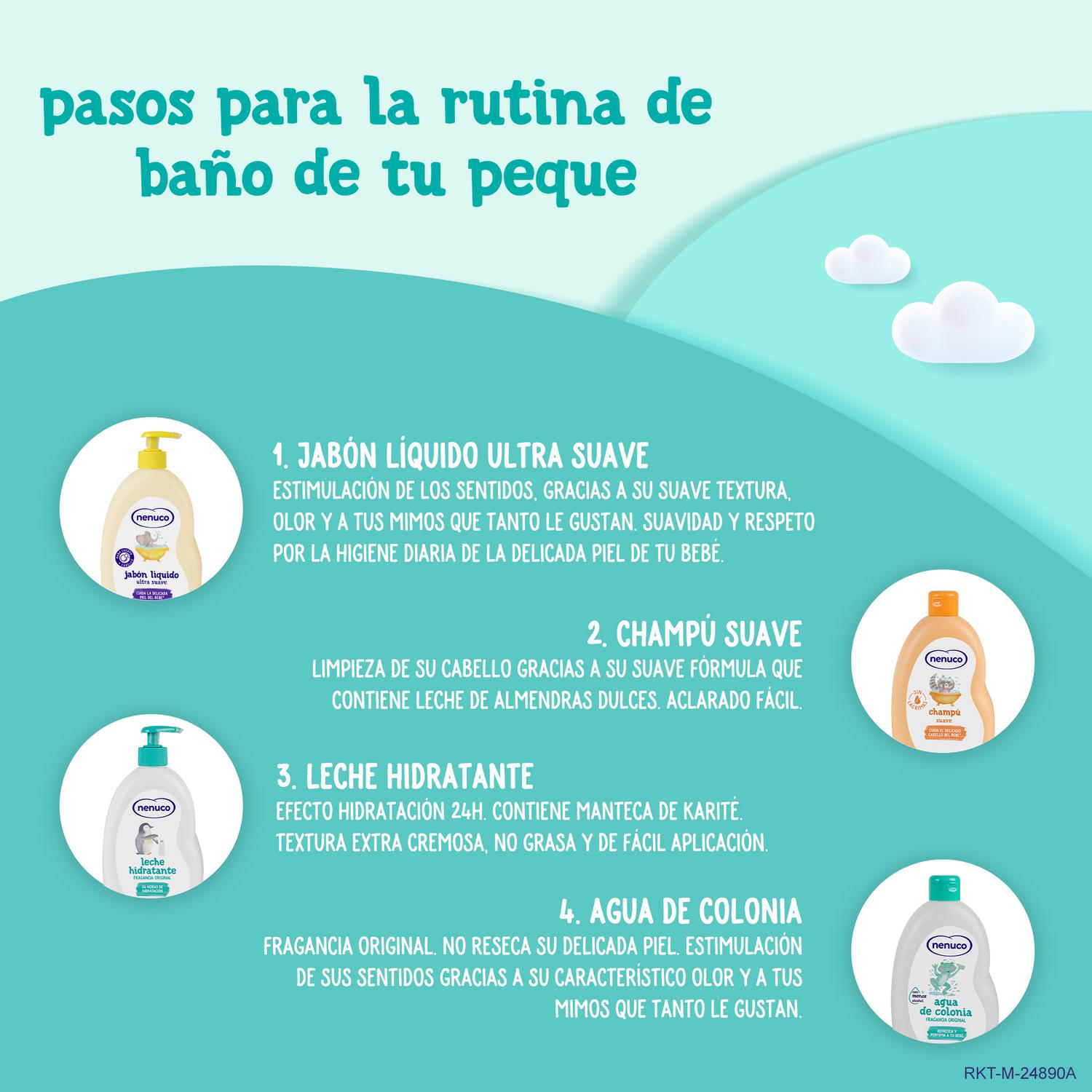 Agua de colonia fragancia original con menos alcohol Nenuco 1100 ml.