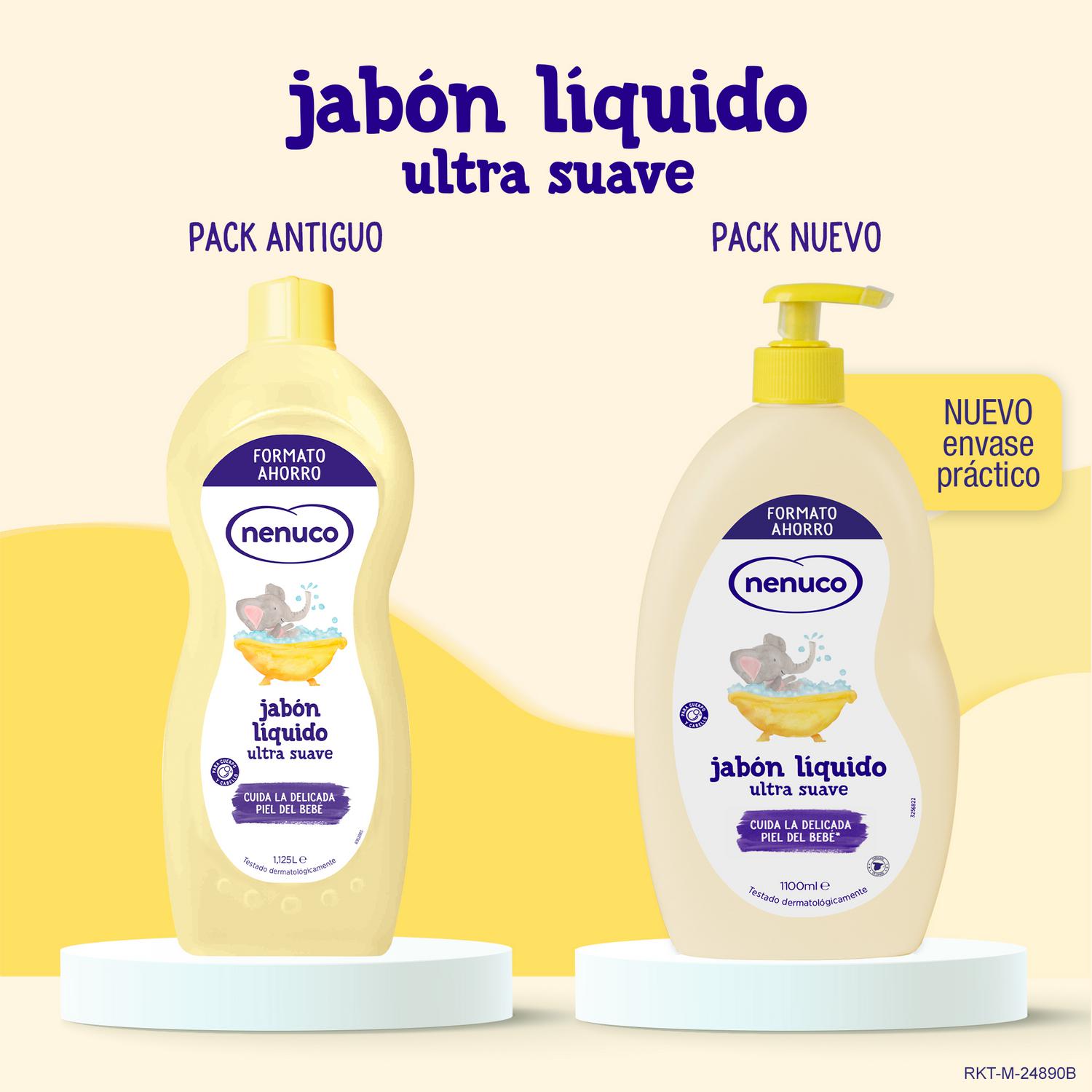 Jabón líquido ultra suave con aloe vera para cuerpo y cabello Nenuco 1100 ml.