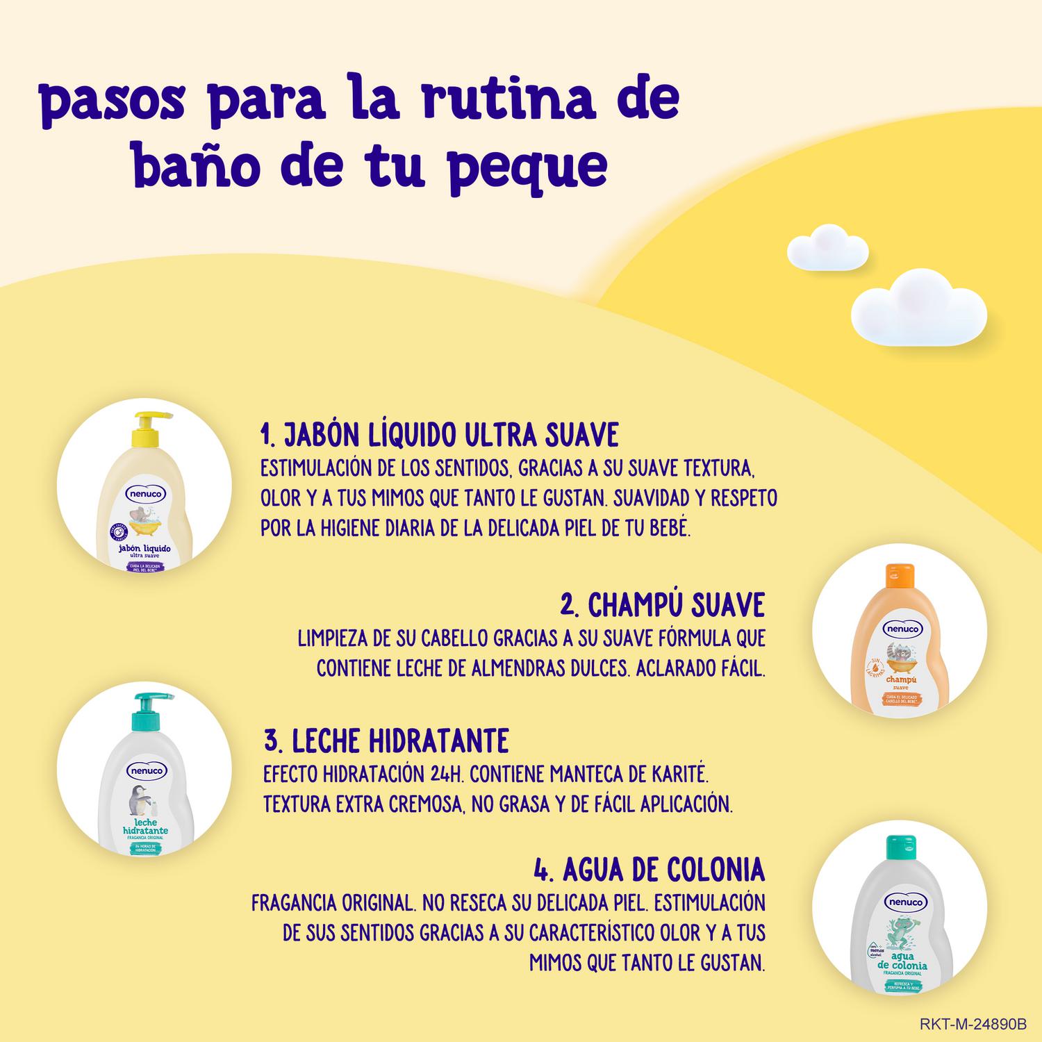 Jabón líquido ultra suave con aloe vera para cuerpo y cabello Nenuco 1100 ml.