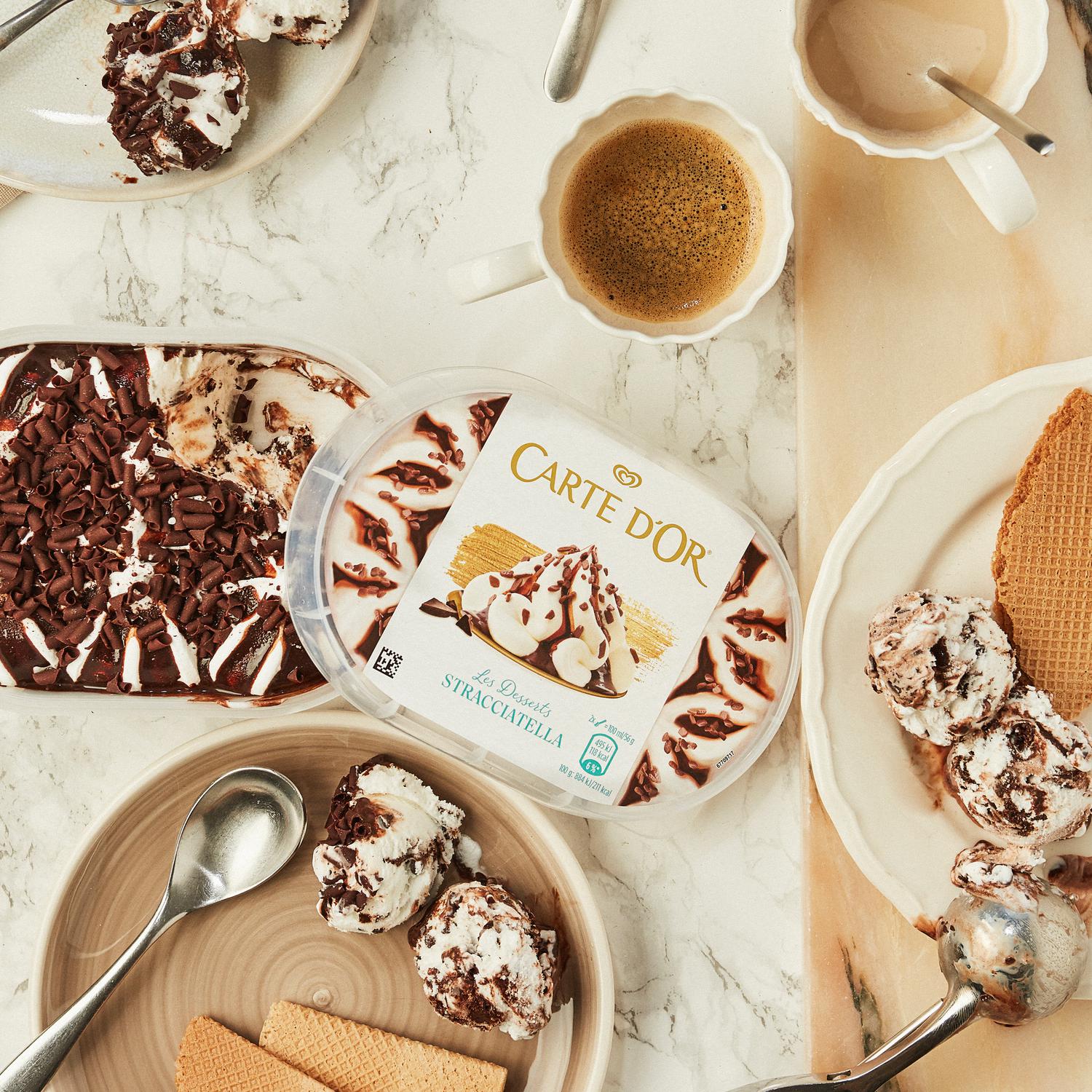 Helado de stracciatella Carte D'or 500 g.