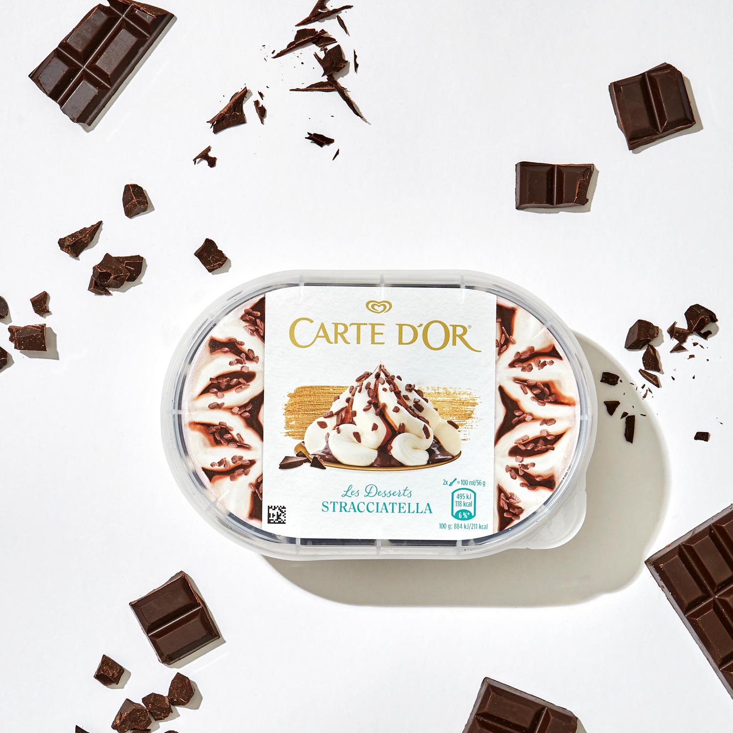 Helado de stracciatella Carte D'or 500 g.