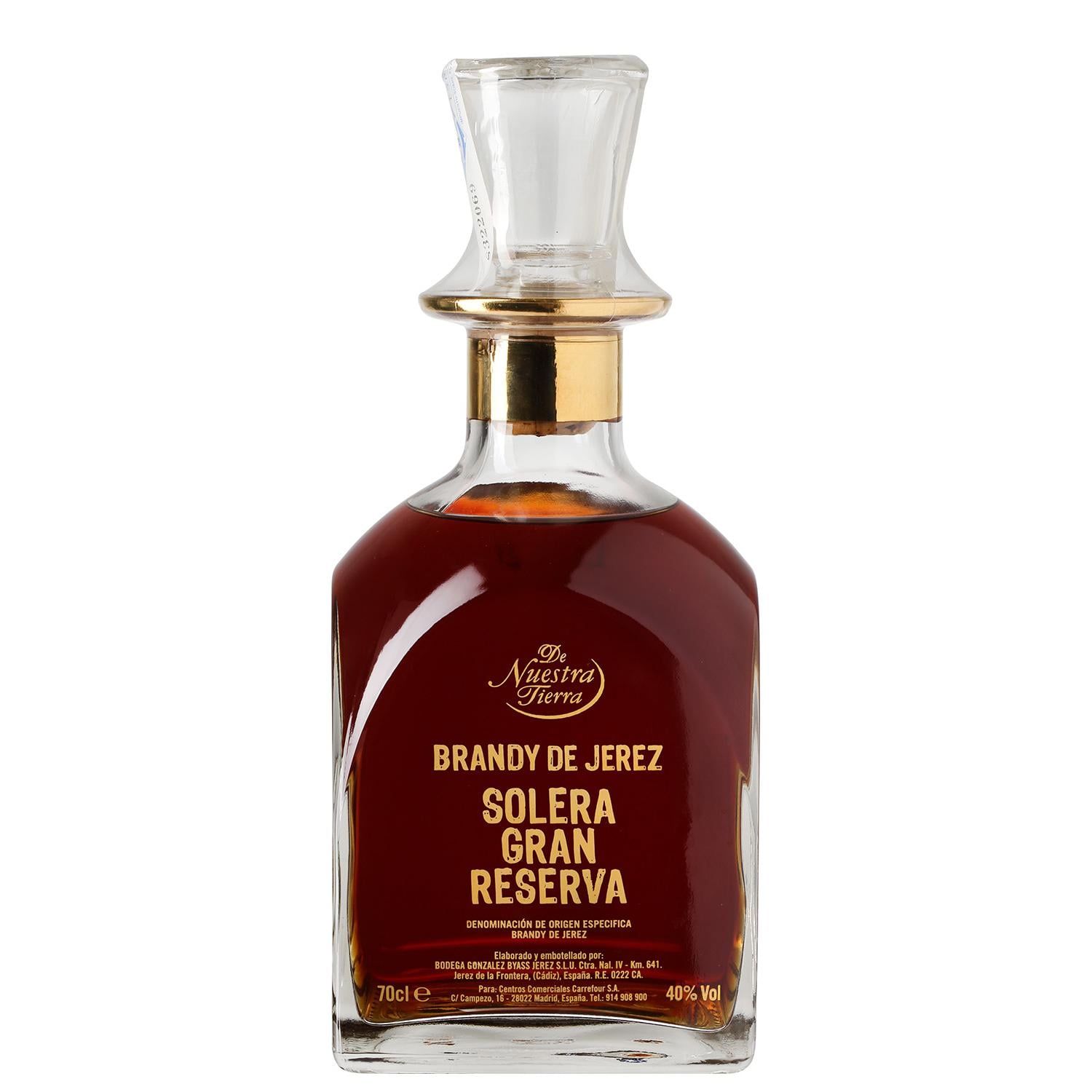 Brandy de Jerez De Nuestra Tierra solera Gran Reserva 70 cl.