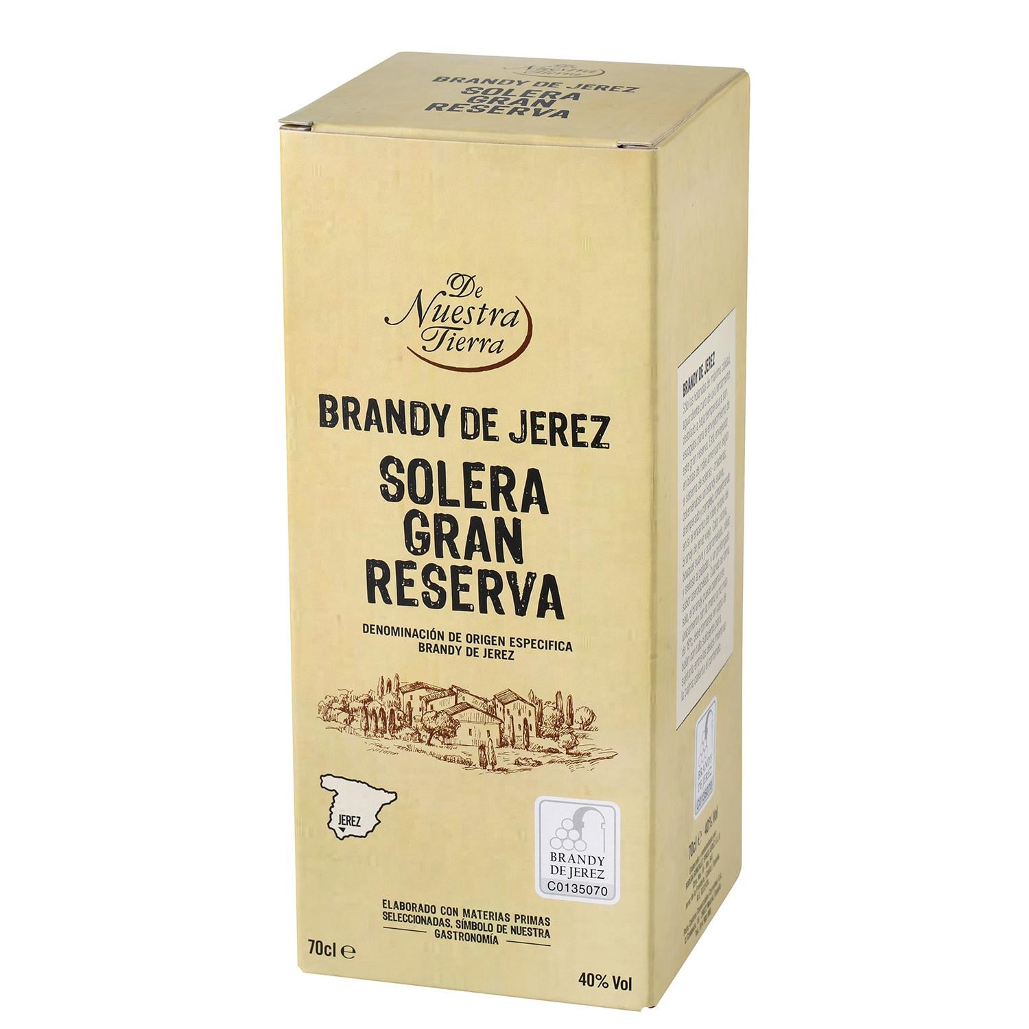 Brandy de Jerez De Nuestra Tierra solera Gran Reserva 70 cl.