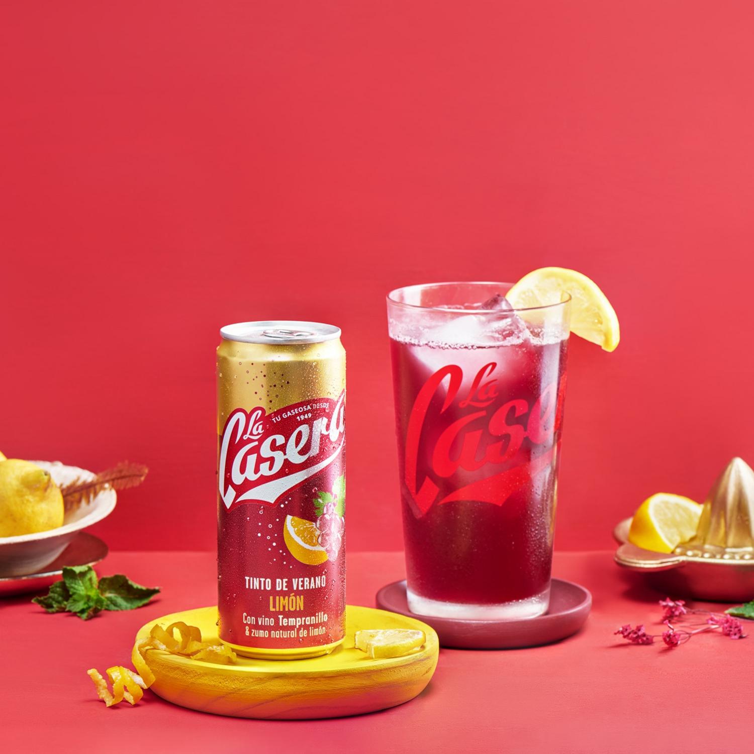 Tinto de verano con limón La Casera lata 33 cl.