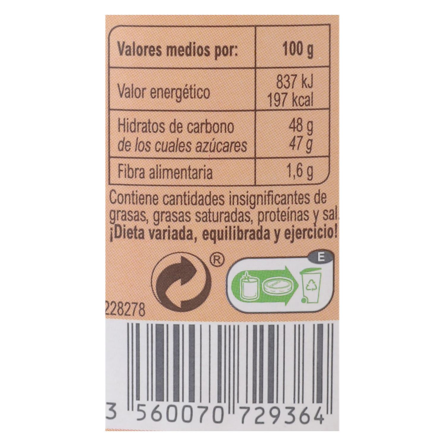 Mermelada de melocotón categoría extra Carrefour 410 g.