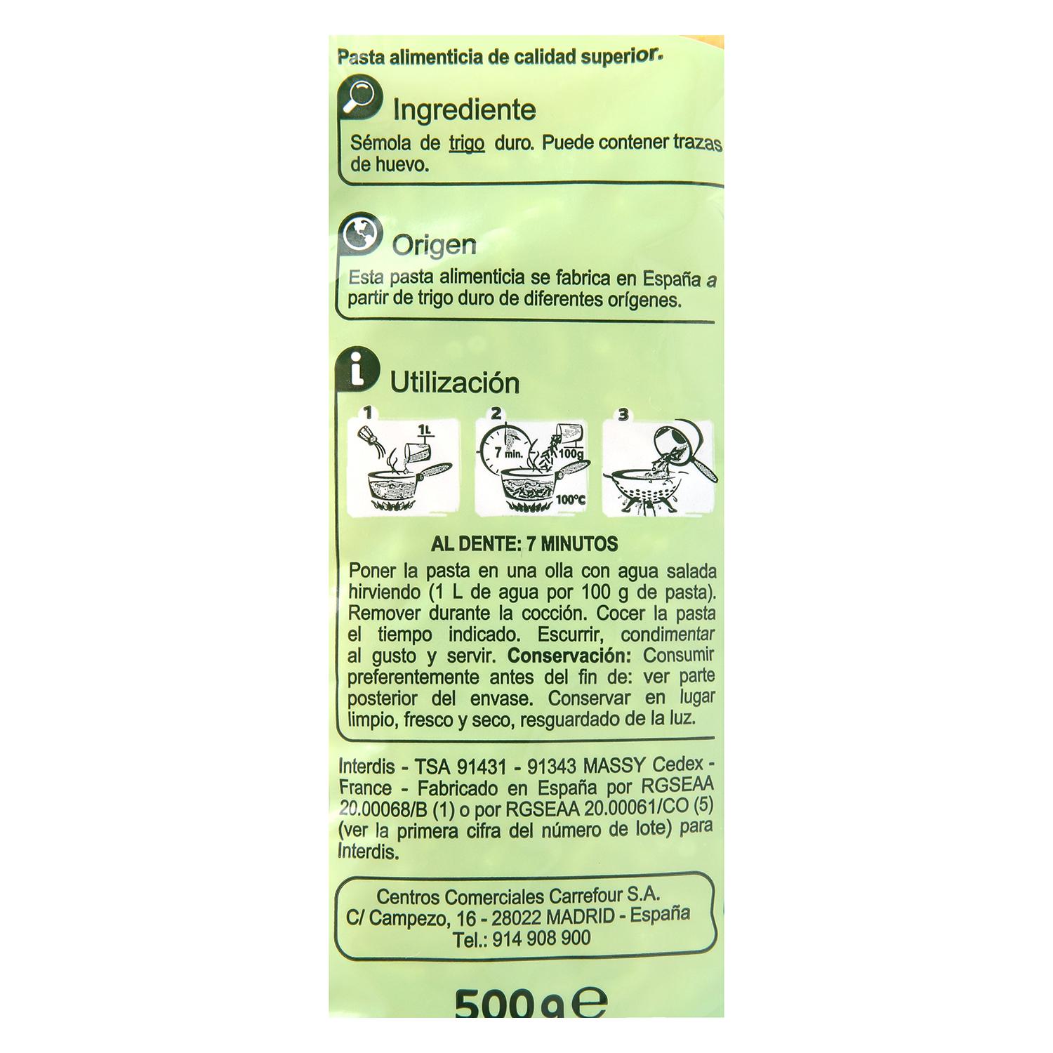 Fideuá Carrefour 500 g.