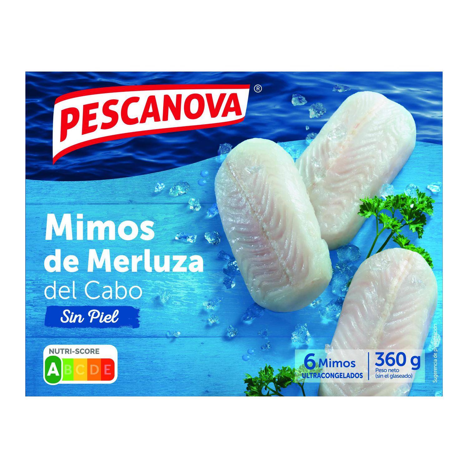 Mimos de merluza congelados Pescanova 360 g.