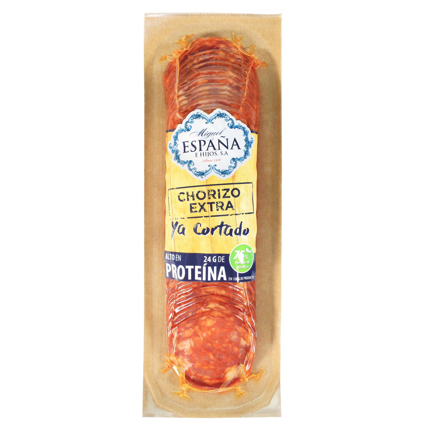 Chorizo extra ya cortado España e Hijos 200 g