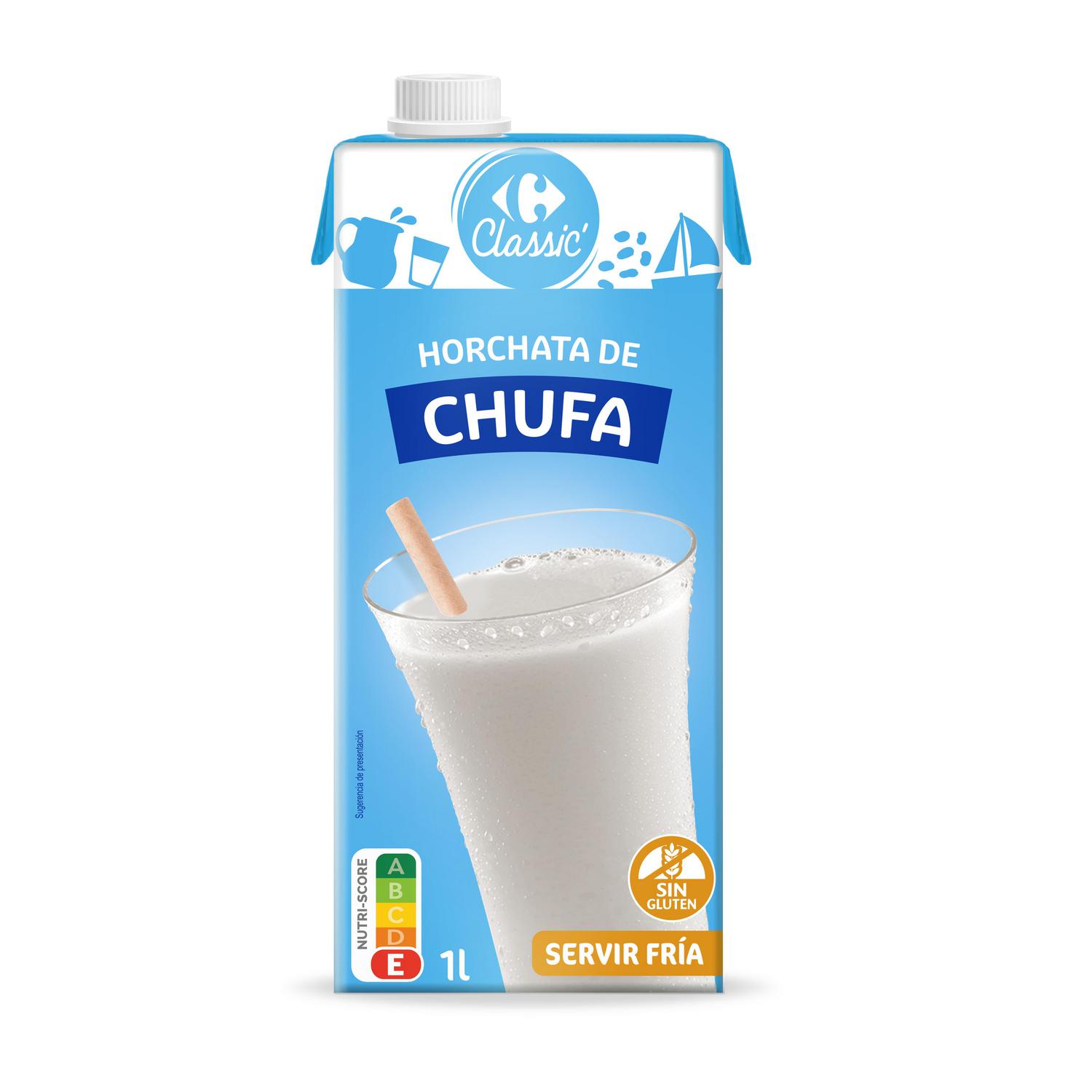 Horchata de chufa Carrefour sin gluten brik 1 l.