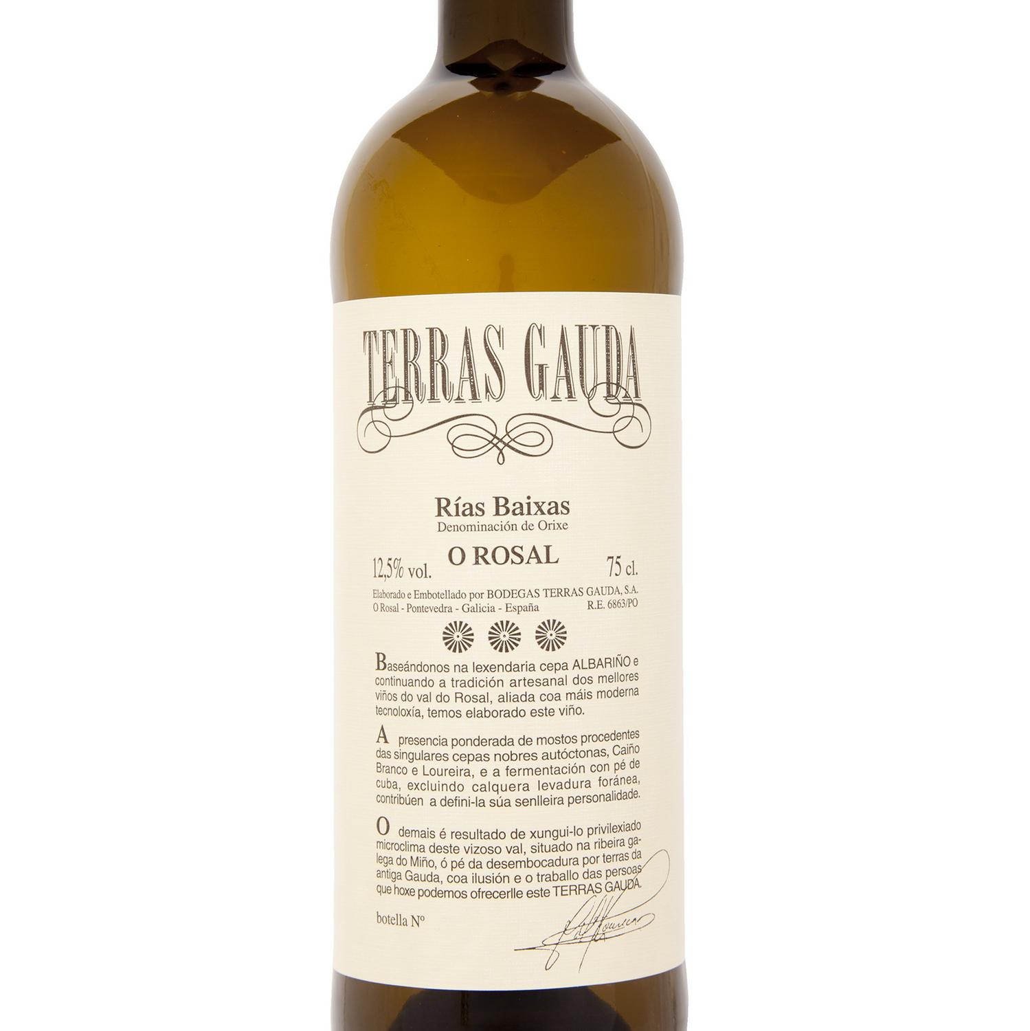 Vino blanco albariño Terras Gauda D.O. Rías Baixas 75 cl.